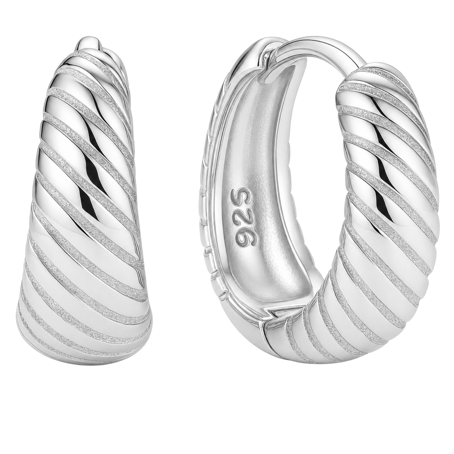Theresa Silver Hoop Earrings
