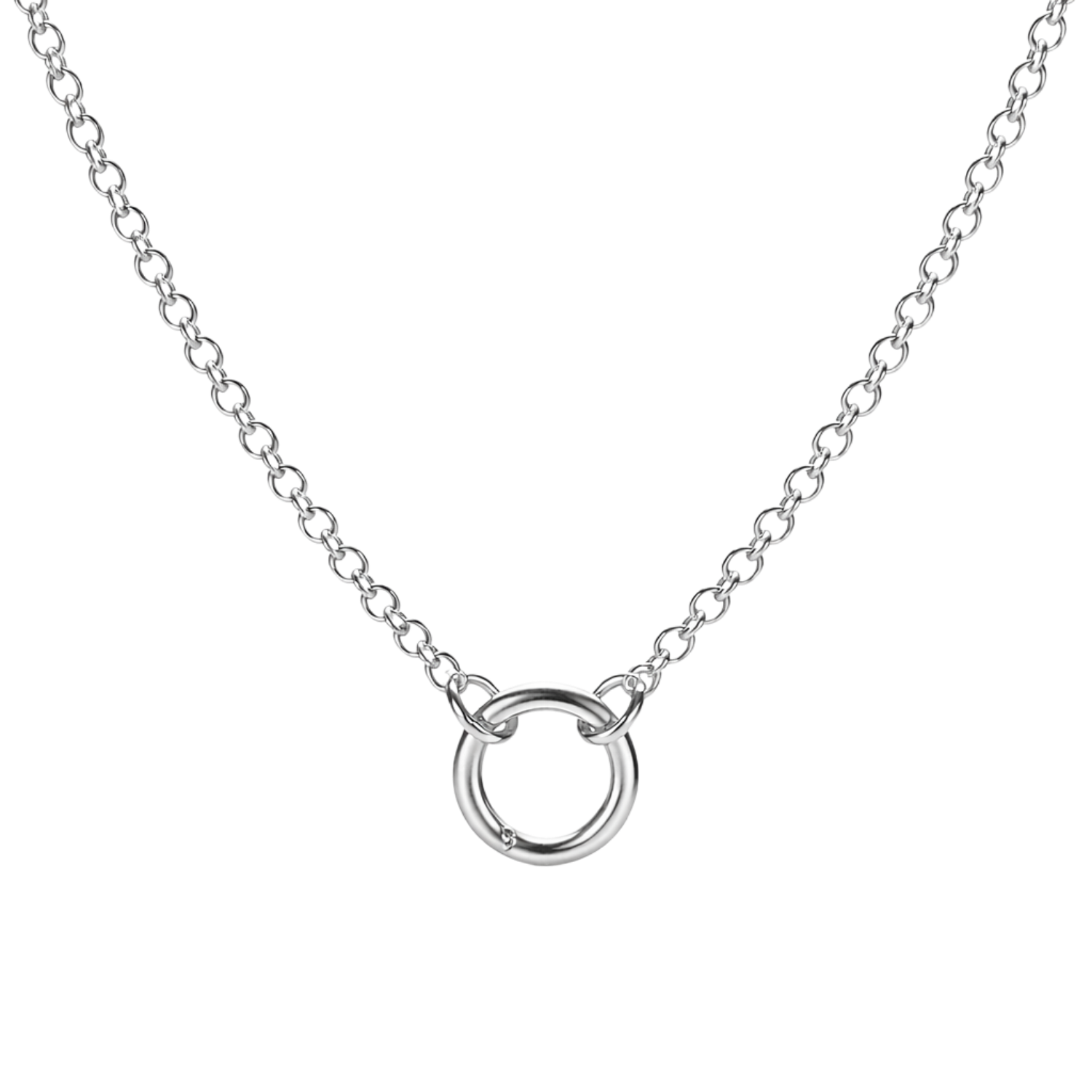 Sterling Silver Lillian Circular Clip Necklace