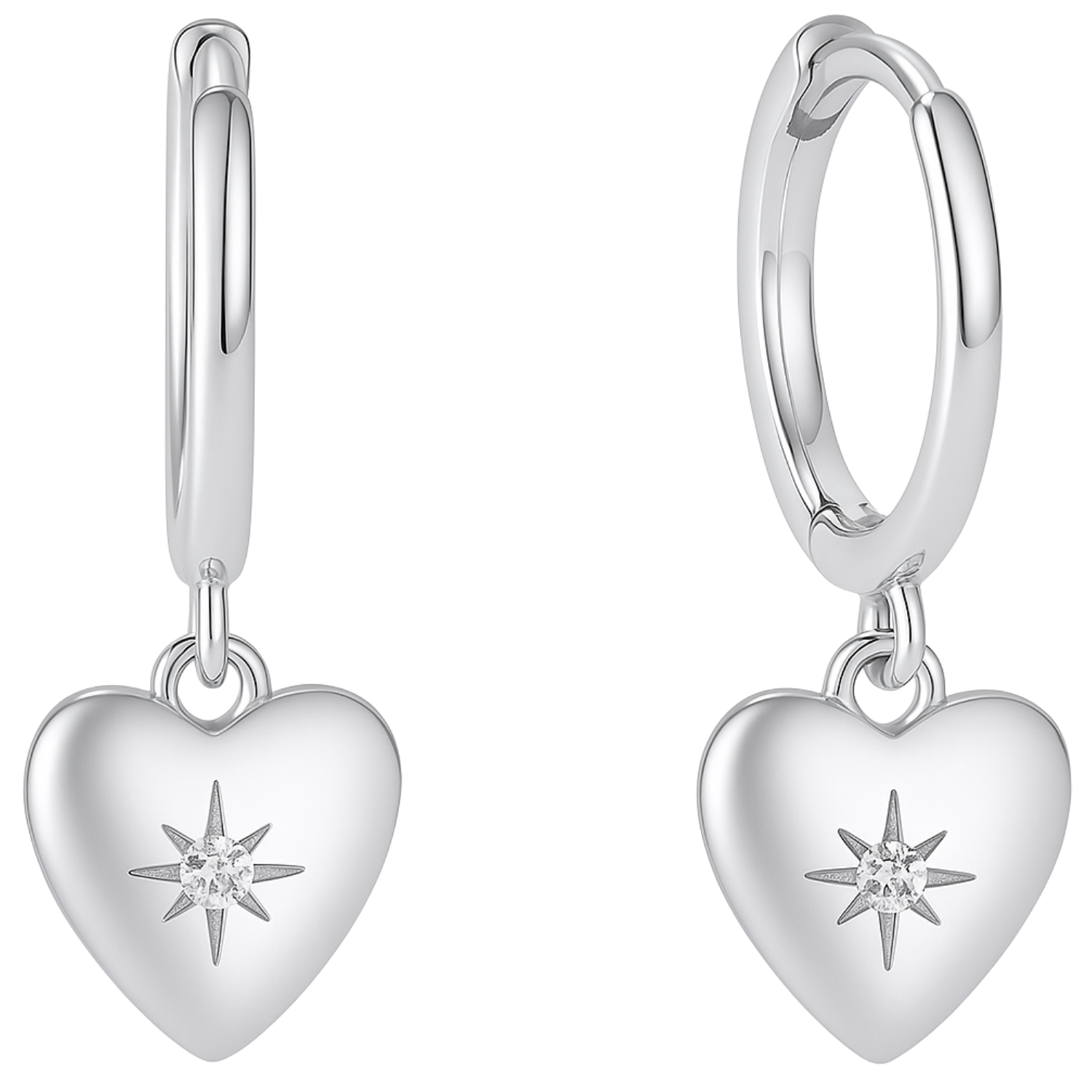 Sterling Silver Mini Heart Earrings