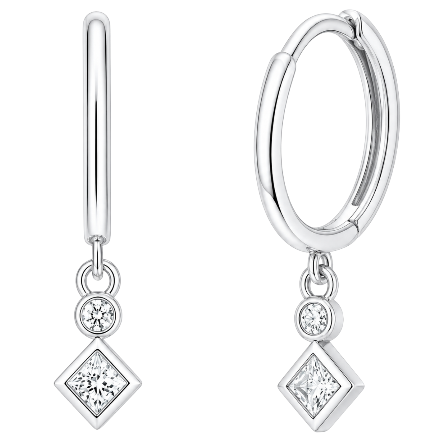 Lily Silver Hoop Earrings