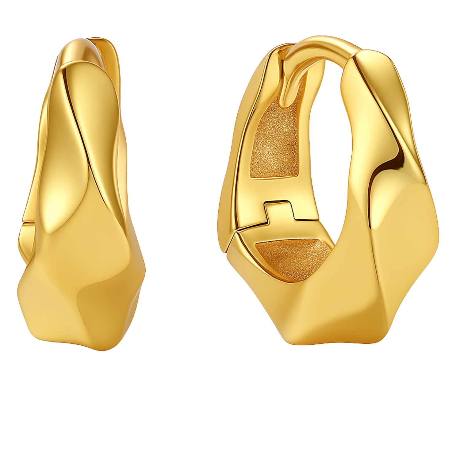 Ivy Twist Gold Plated Earrings