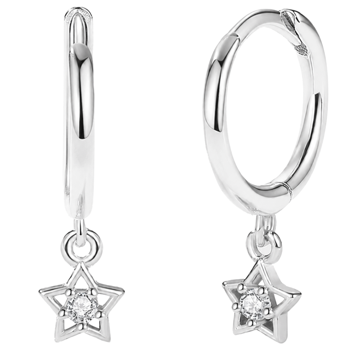 Sterling Silver Stella Star Earrings