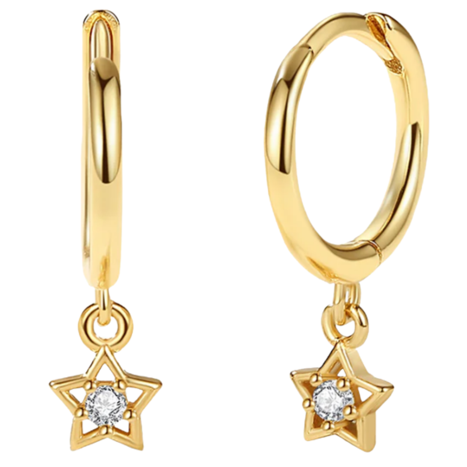 18K Gold Plated Stella Star Earrings