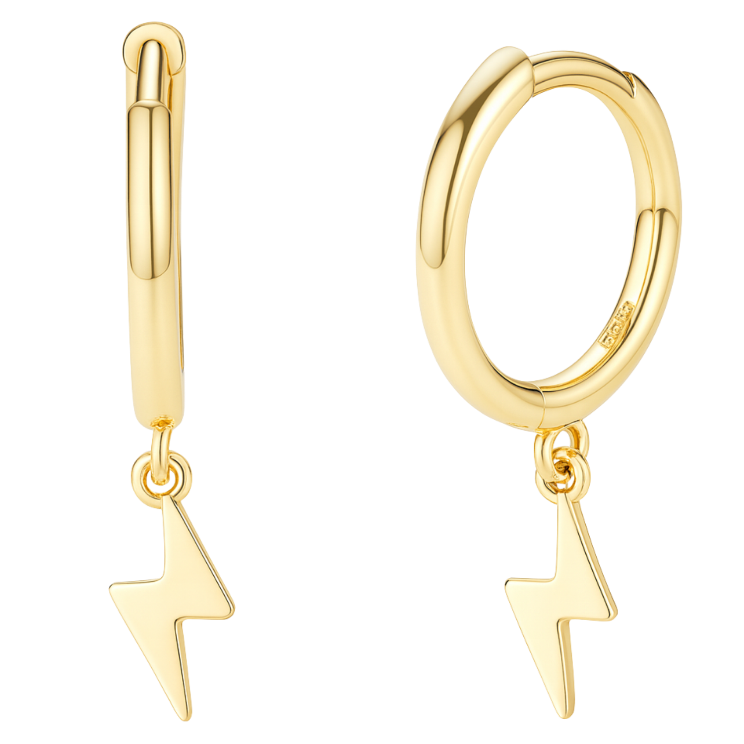 Luna Gold Plated Hoop Earring