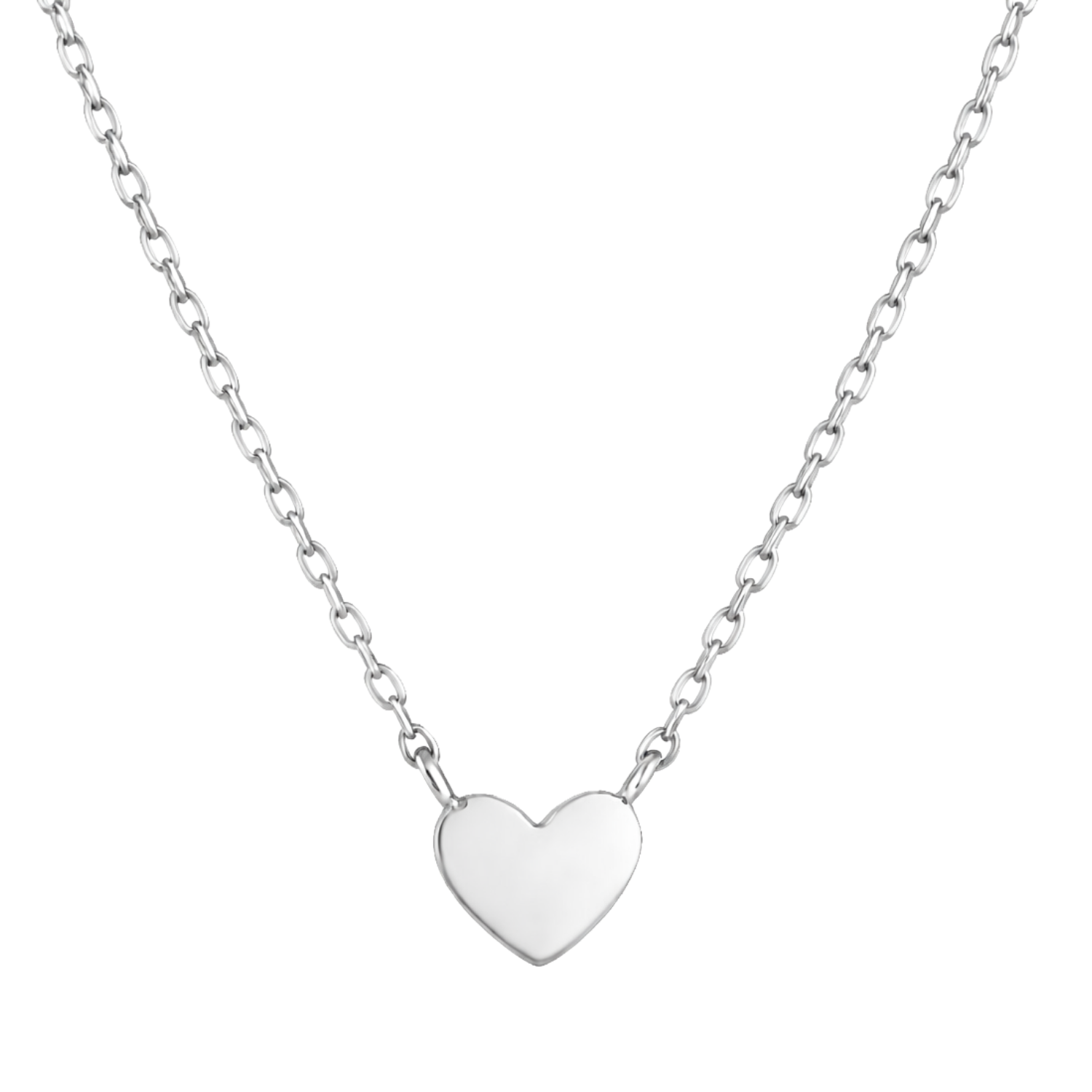 Daisy Sterling Silver Heart Necklace