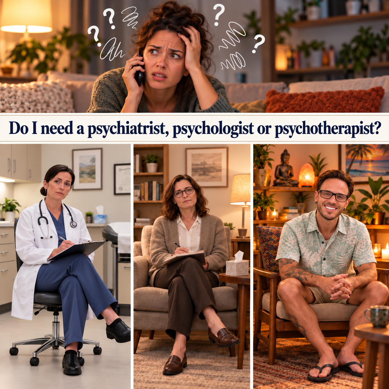 Do I Need a Psychiatrist, Psychologist or a Psychotherapist?