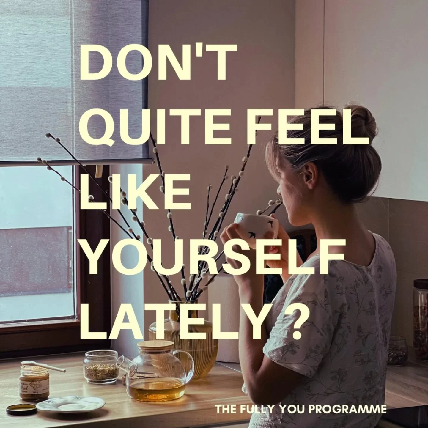The " Fully You " Again Programme

This is something I hear so often in the treatment room -

" I don't feel like me anymore"
" My sleep is non existent "
" I am so snappy but I don't mean to be "
" I can'