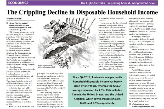 The Crippling Decline in Disposable Household Income