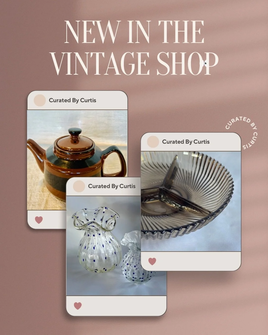New arrivals ✨

Thoughtfully sourced, full of character and ready for their next chapter.

The latest vintage finds are now live in the shop.

Happy treasure hunting! 

#curatedbycurtis #vintagefinds #collectedhome #vintageshop