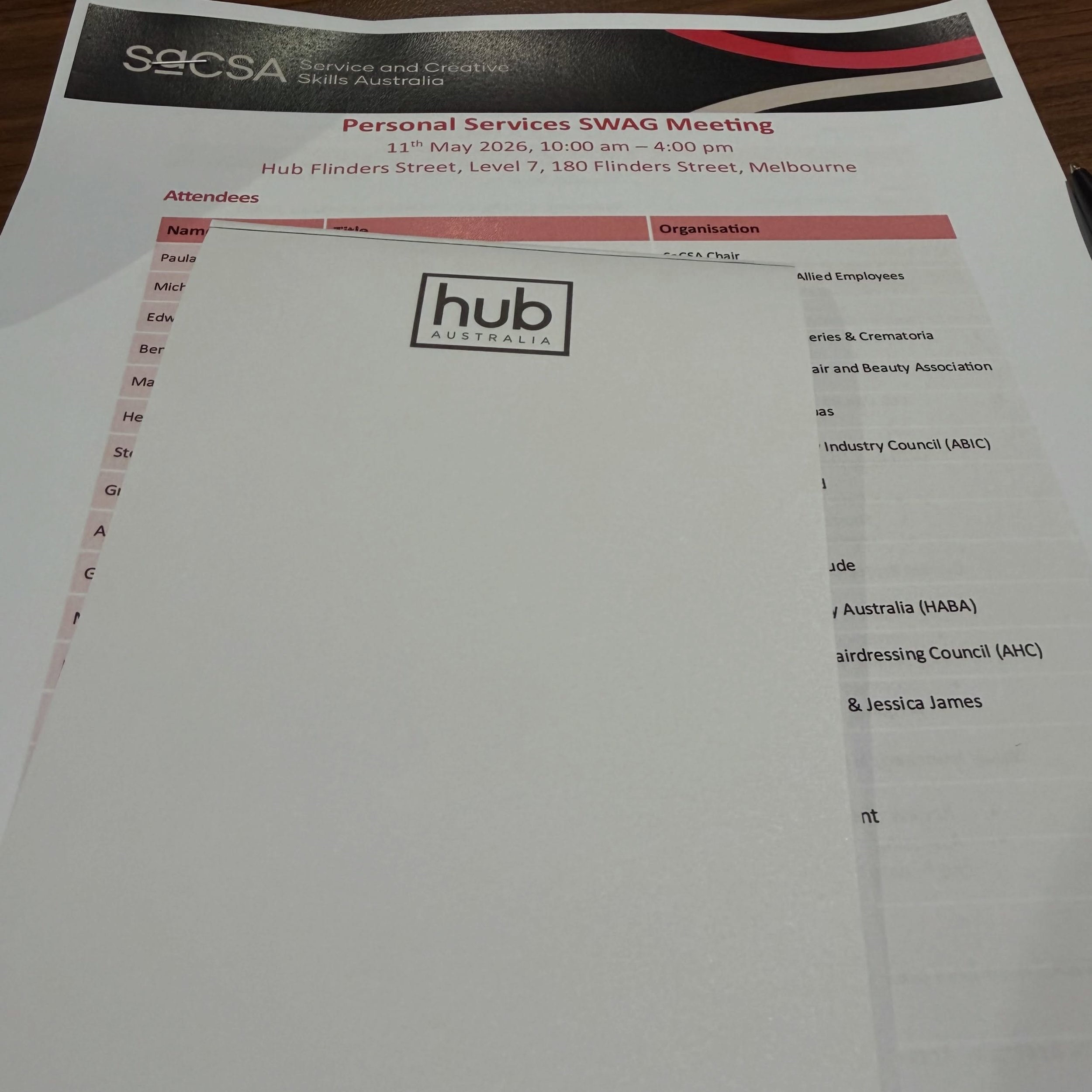 Proud to share that our Board President is currently representing our South Australian industry in Melbourne attending the Personal Services SWAG meeting.

These important discussions help shape the future of the hair, beauty and barbering sectors ac