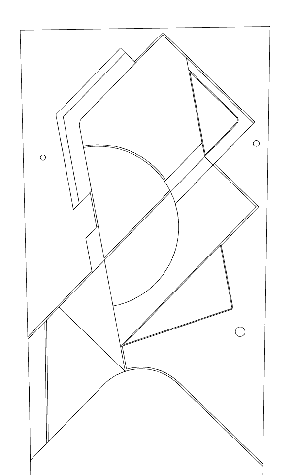 A resolved abstract inspired garden layout sketch of a James Innes Design concept design near King's Cross in central London.