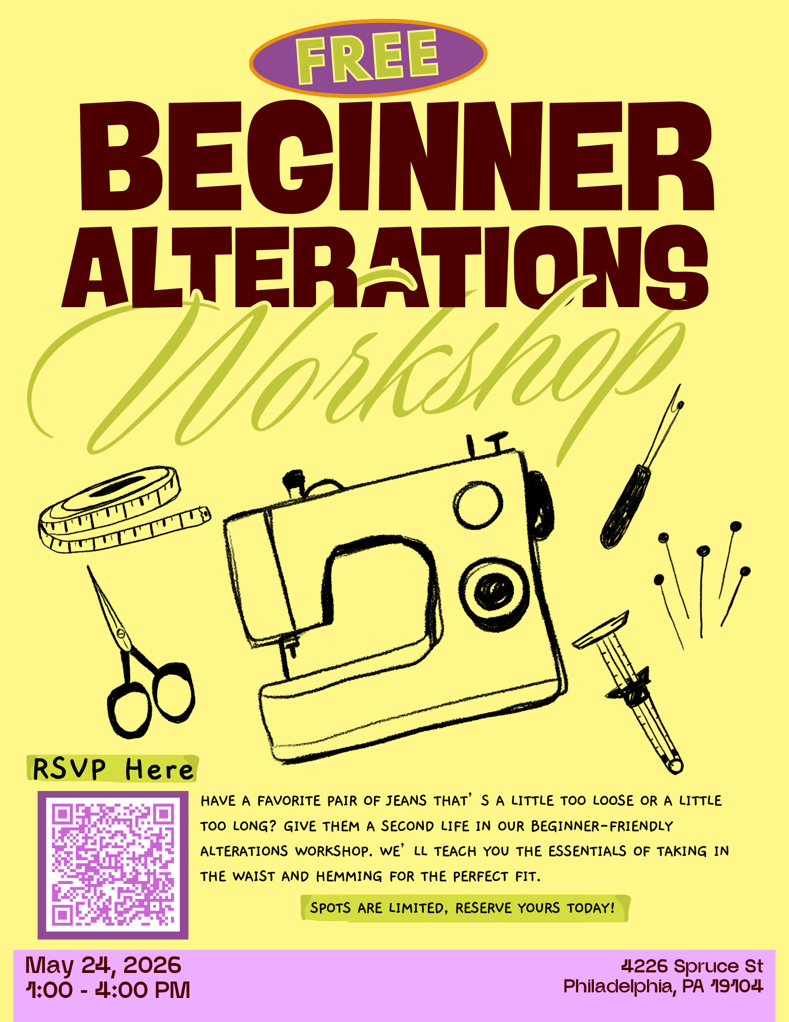 Beginner Alterations Workshop: Denim Jeans