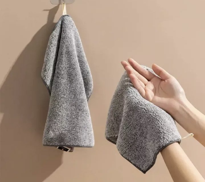 Bamboo charcoal hand towels set of 4