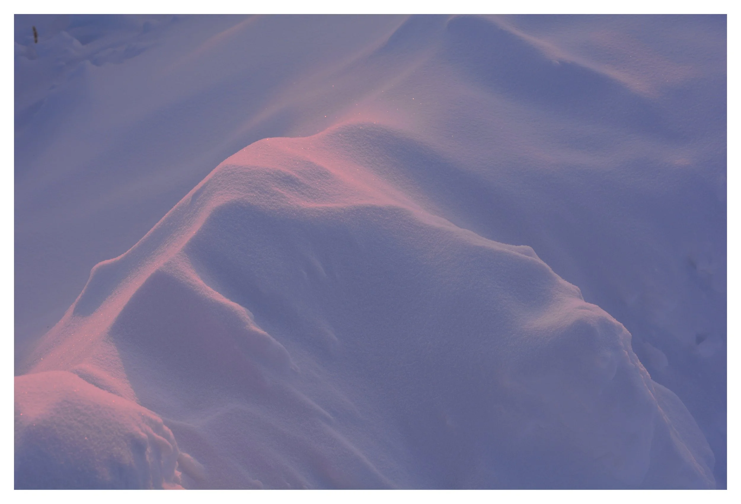 snow, while the sun rises. 2017