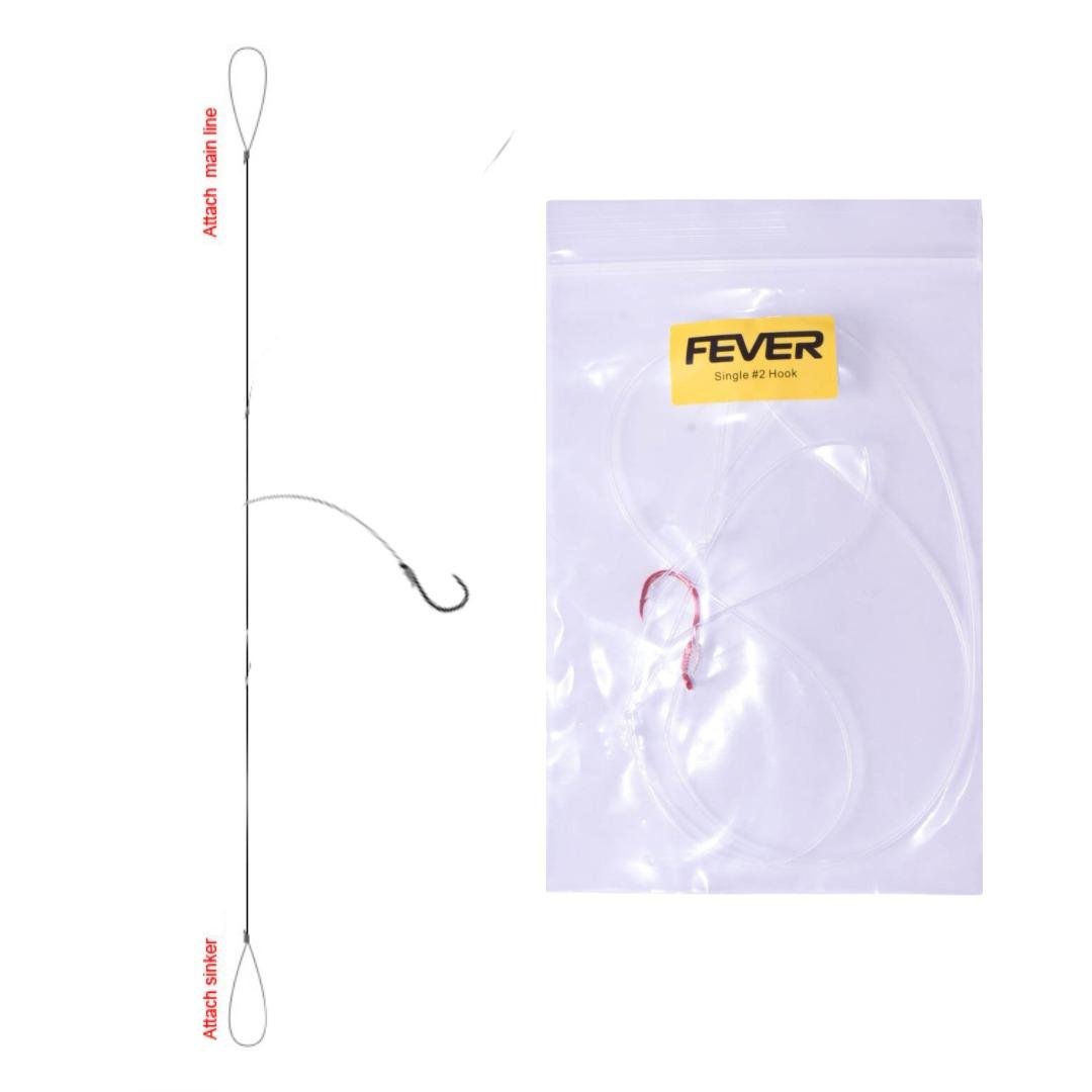 Fishing Rig: Single hook, Size #1, 30lb