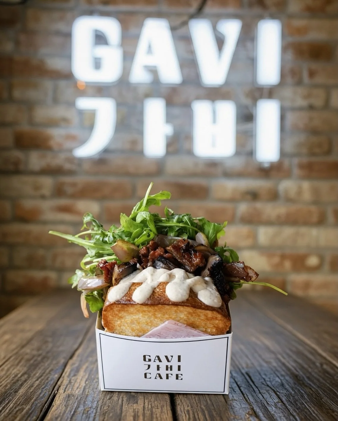 Galbi Truffle Sandwich🥪 This one&rsquo;s loaded.
Juicy Korean BBQ short rib, grilled portobello, a fluffy egg omelet, melty mozzarella, and a hint of truffle, all on soft brioche.
Come try it!