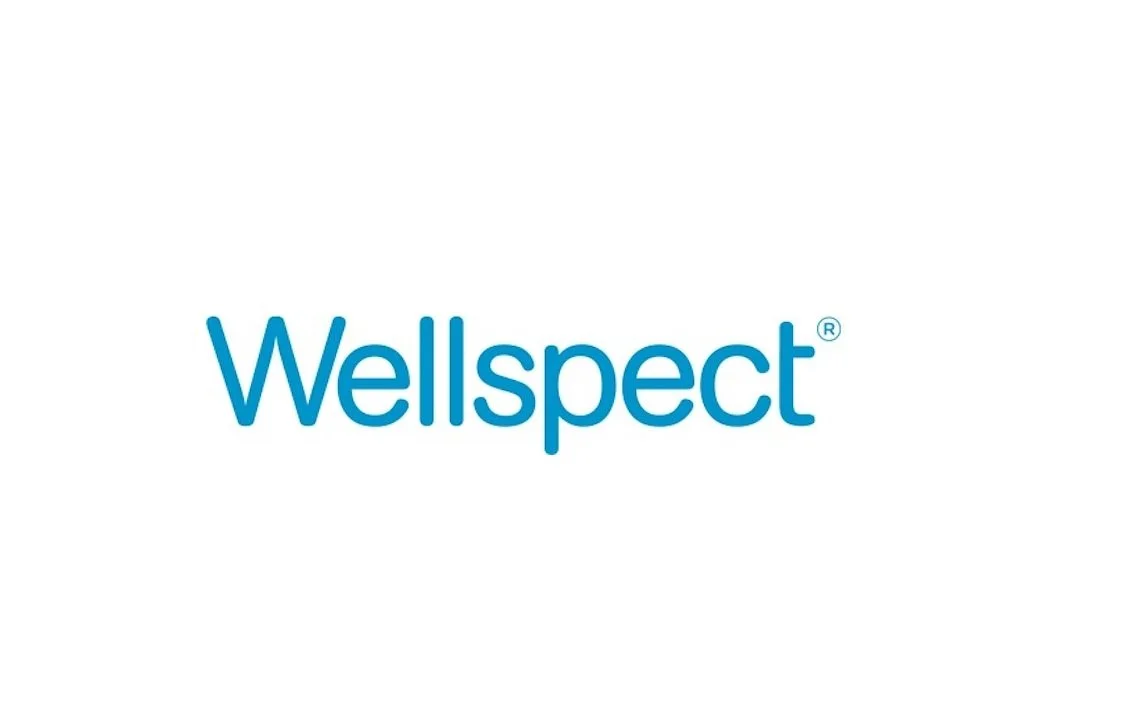 Wellspect logo in blue text on a white background.