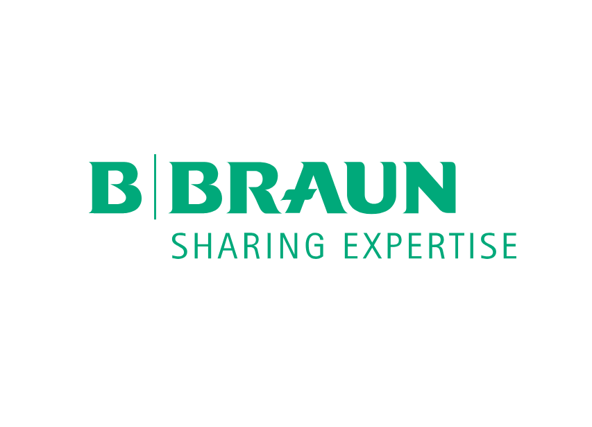 B. Braun logo with "Sharing Expertise" tagline in green text on a white background.