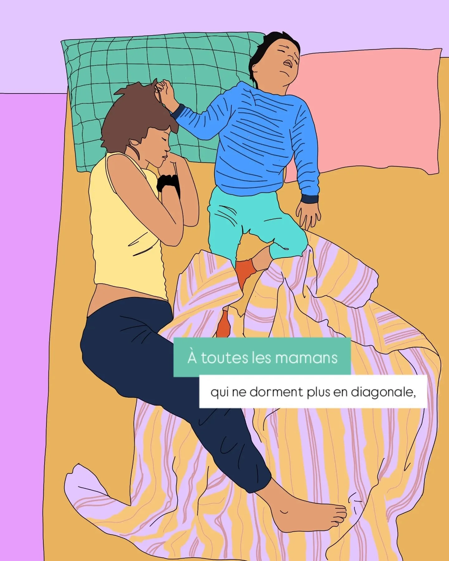 Il y a un peu de masochisme dans la maternit&eacute; non?

Donc oui, comme je disais, &agrave; toutes les mamans qui&hellip;
&ndash; ne dorment plus en diagonale,
&ndash; ne savent plus ce que c&rsquo;est une grasse matin&eacute;e,
&ndash; se r&eacut