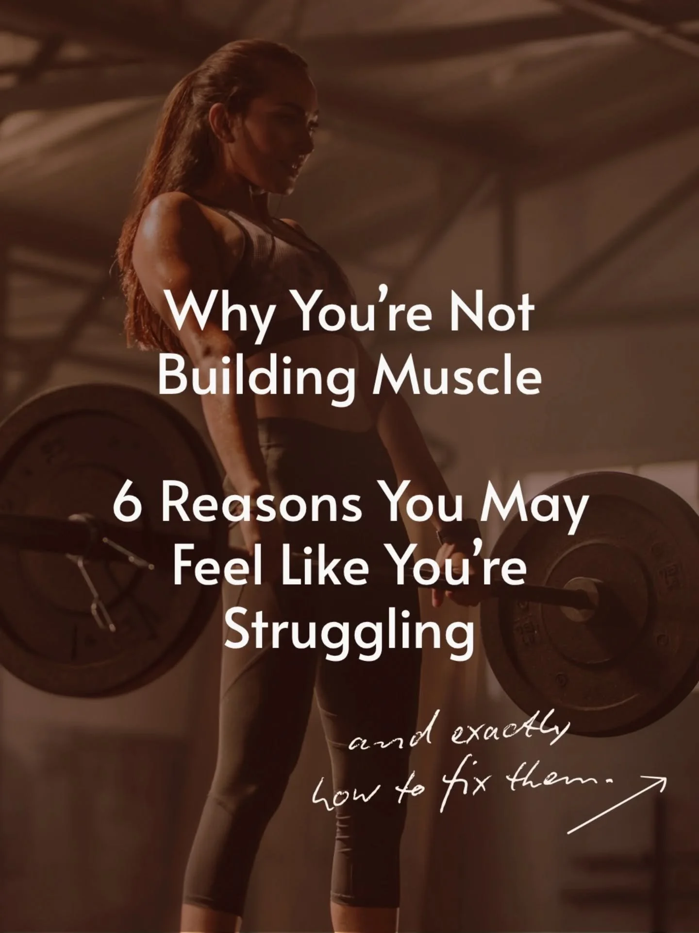If you've been training consistently but your results have stalled, this one's for you.
As a coach who works exclusively with women, these are the most common reasons I see women struggle to build muscle. 

The truth is, muscle growth is slow, it's h