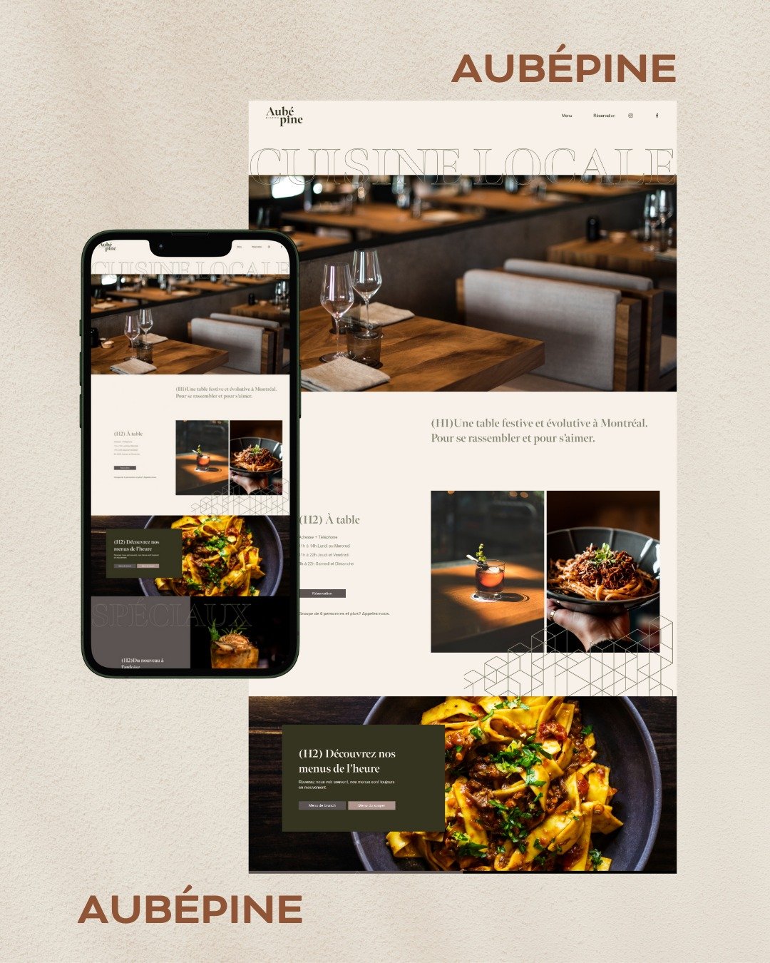 Voici Aub&eacute;pine! L'un de nos premiers mod&egrave;les Squarespace. 🌿

Un site d&rsquo;une seule page qui va &agrave; l&rsquo;essentiel, sans superflu. La vitrine id&eacute;ale pour les restaurants, salons et petites entreprises qui veulent une 