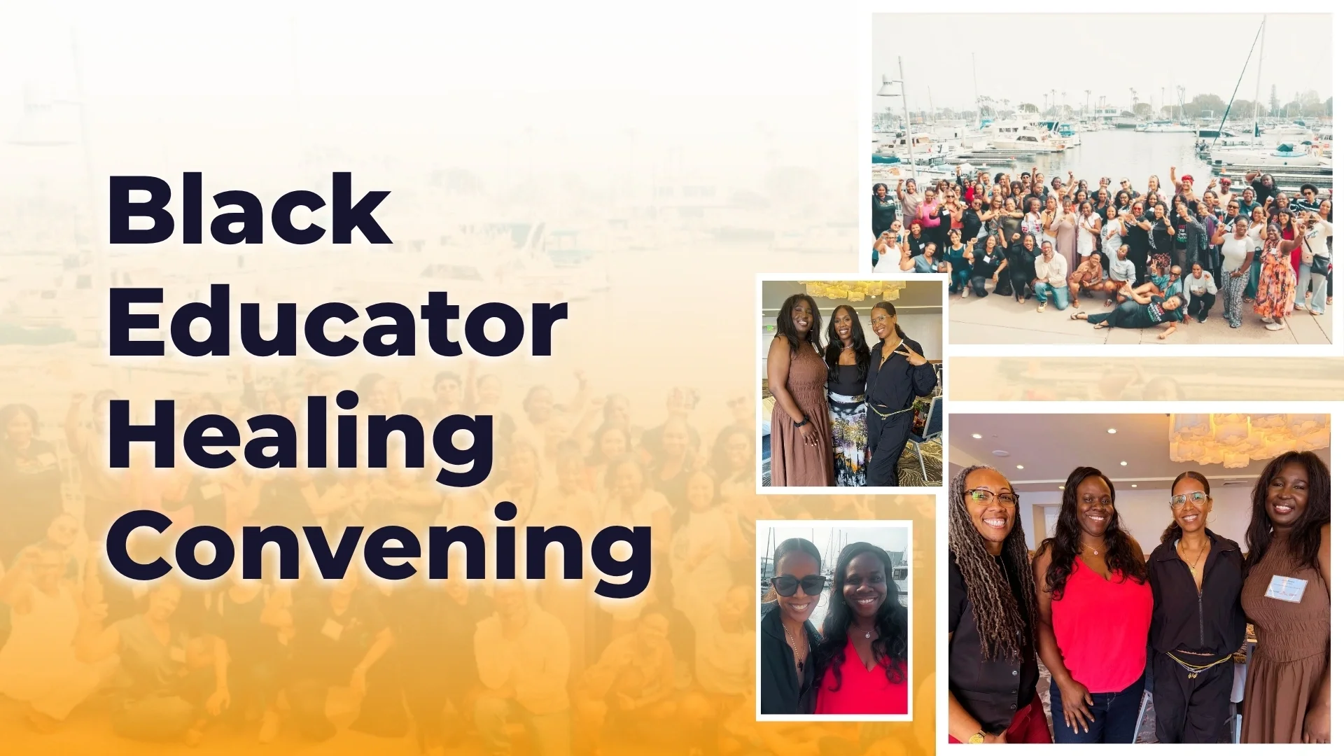 A group of Black educators, featuring Ashley Harding, Jalisa Evans, gathered in Marina del Rey for a day of reflection, collective care, and professional restoration at the Black Educator Healing Convening