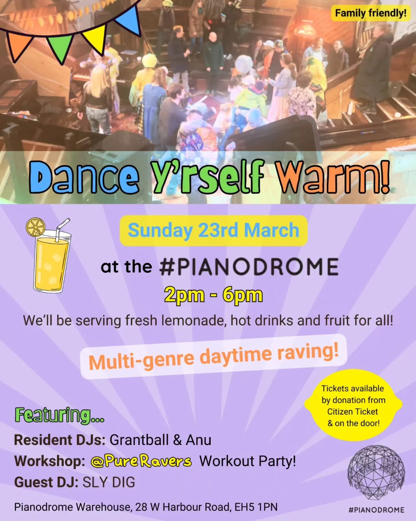 This Sunday!! ✨💥 I'm co-hosting and running my @pureravers workshop at this multi genre daytime rave at @pianodrome !! 🍋🎹 Also got the fabulous DJs @_sly_dig and @plaidvelvet spinning some bangers! 🎉

🟢 Tickets available from Citizen Ticket and 
