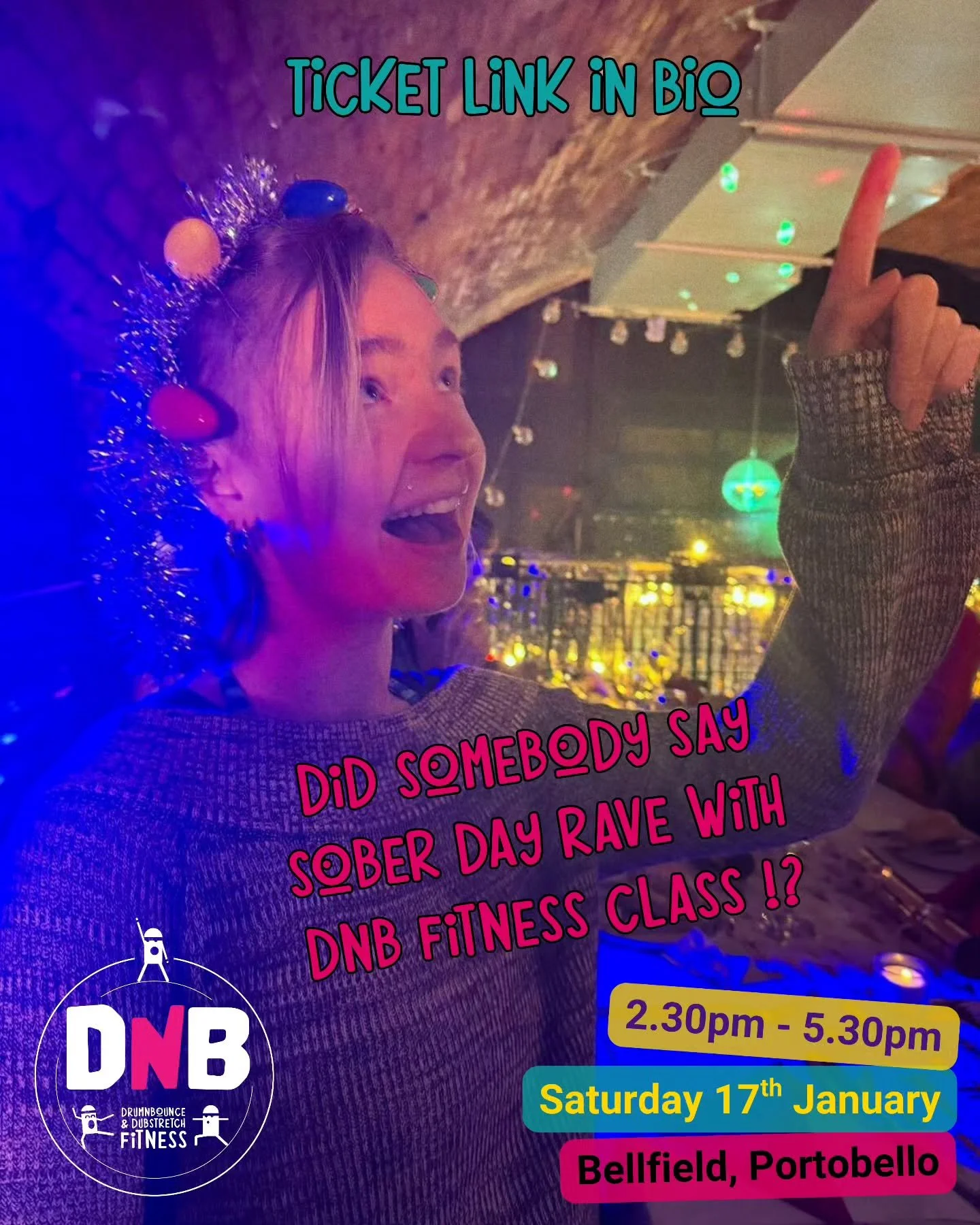 All I want for Christmas is BASS ! 💥
Why not treat yourself to a sober day rave this year?! 
🟣🎁
We'll be launching @drumnbounce fitness classes in Edinburgh! 🏴󠁧󠁢󠁳󠁣󠁴󠁿 What better reason to celebrate in mid January?! 

Let's BOUNCE into the n