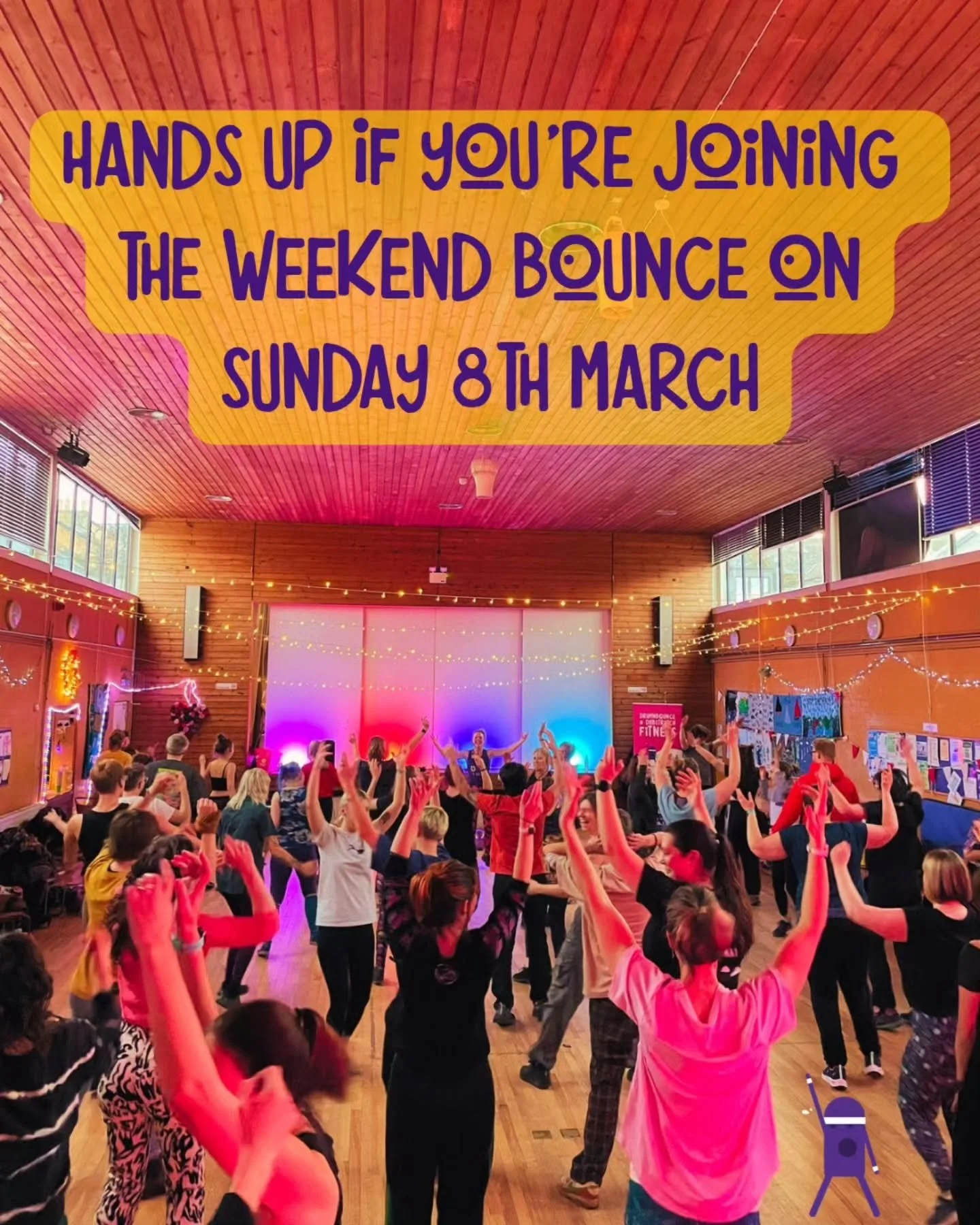 Look at all those hands up! 👐 Who's with us?!

Let's make it a bounce to remember this International Women's Day! ⭐

We had a full house last time and we can't wait to welcome you all to our next weekend special Drum n Bounce class with live DJs!! 
