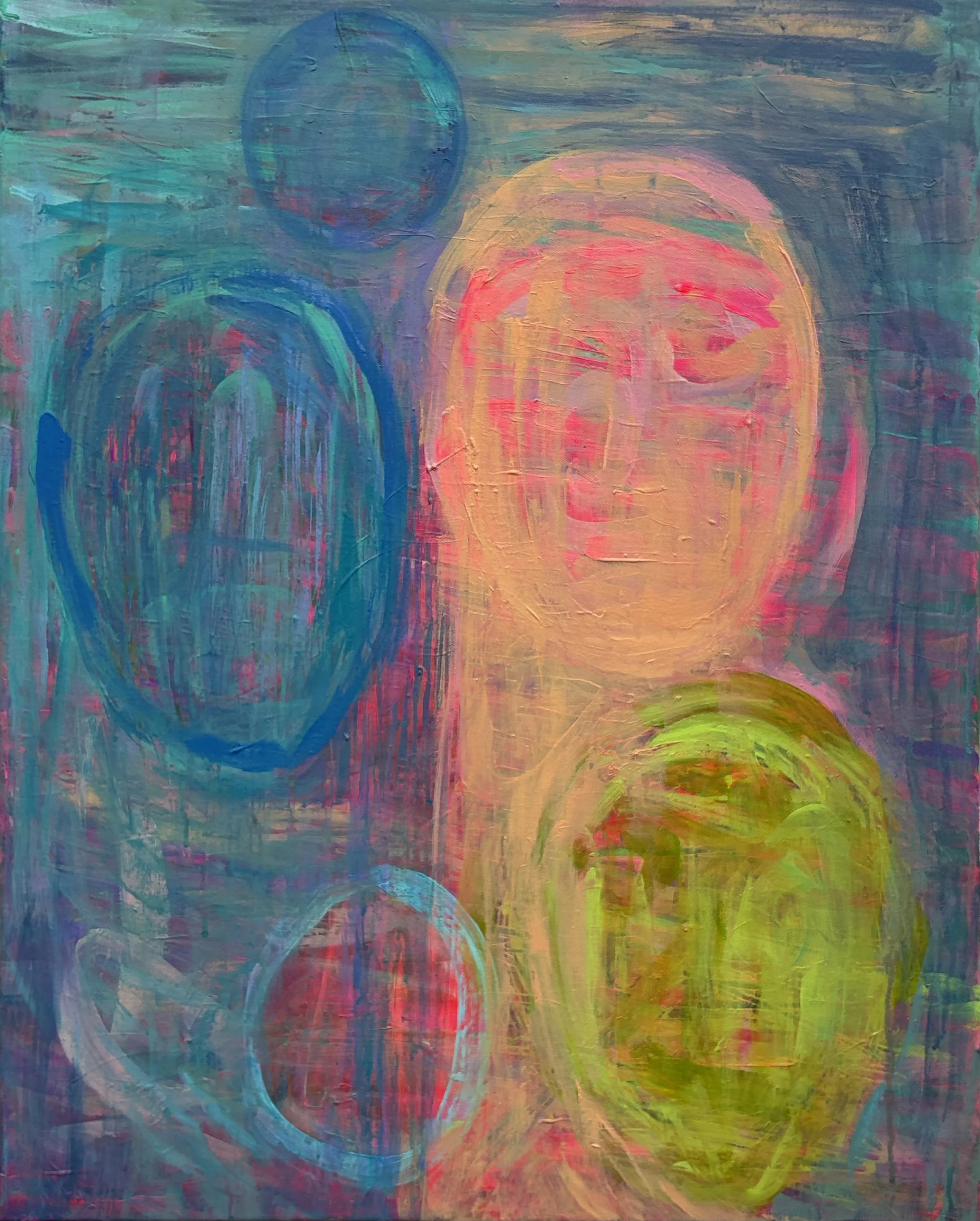"DIMENSIONAL SHIFT", ACRYLIC ON CANVAS, 22" X 28" 