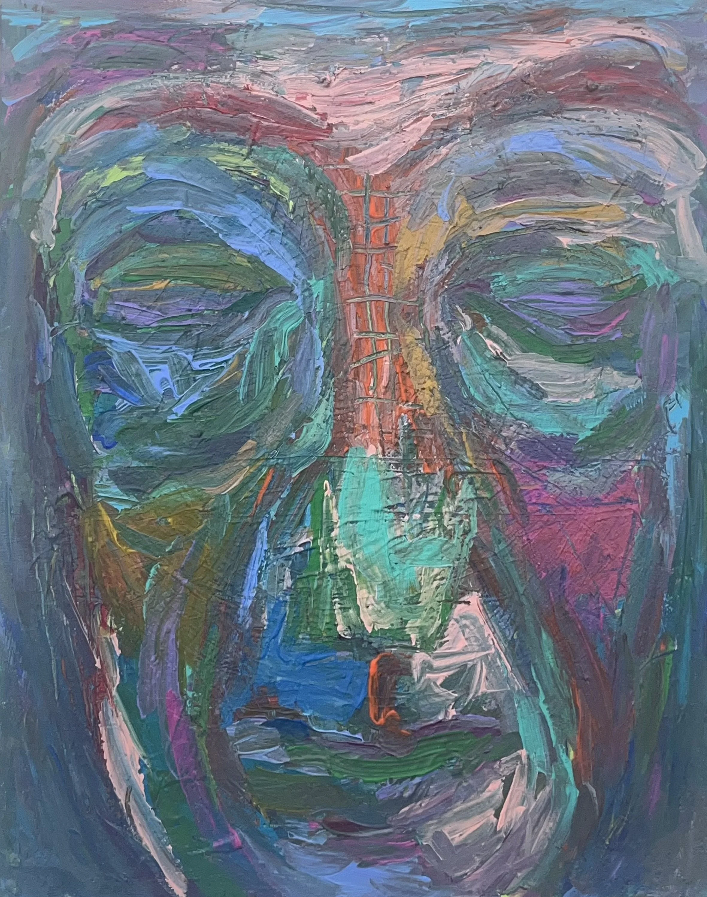 "UNTITLED", ACRYLIC ON WOOD PANEL, 11" x 14" 