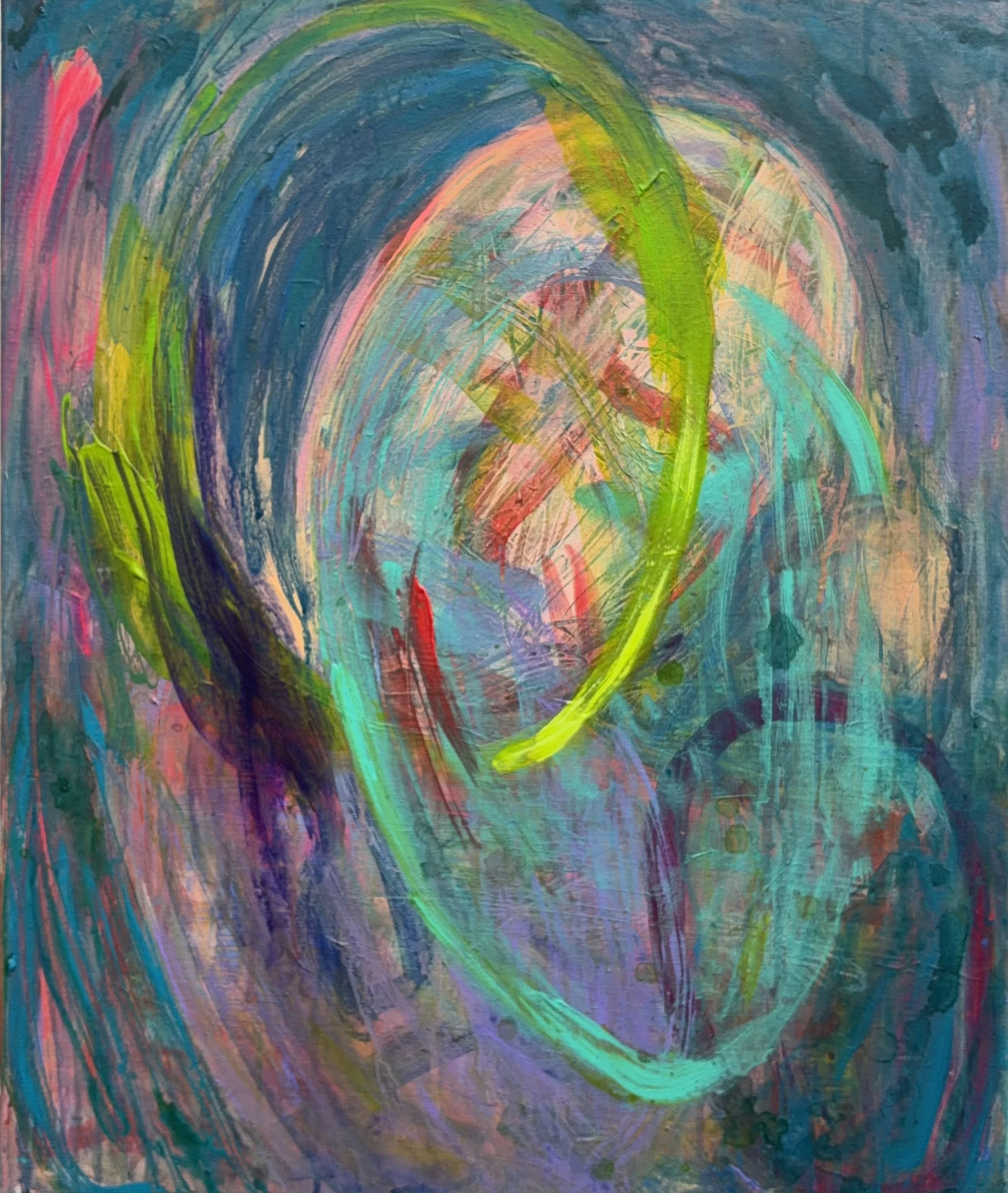 "EXPANDING POTENTIALS", ACRYLIC ON CANVAS, 20" X 24"