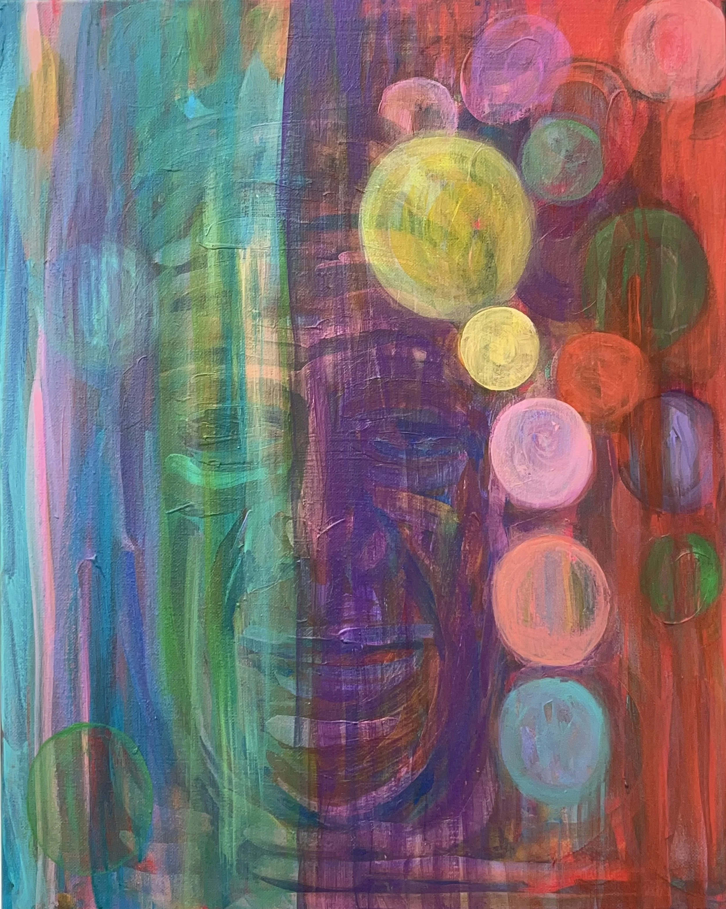 "VISITATION" , ACRYLIC ON CANVAS, 16" x 20"