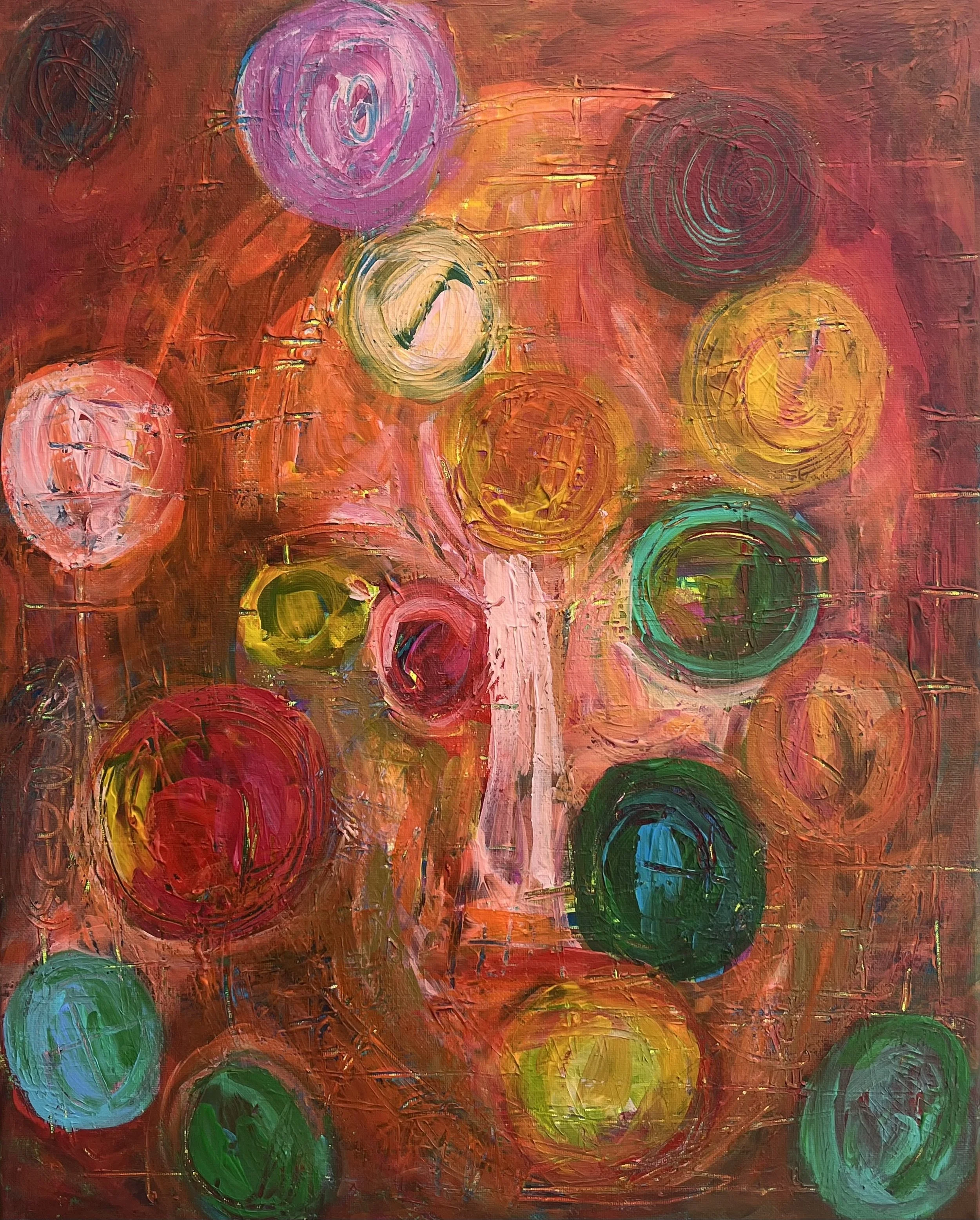 "FIRST CONTACT", ACRYLIC ON CANVAS, 16" X 20"