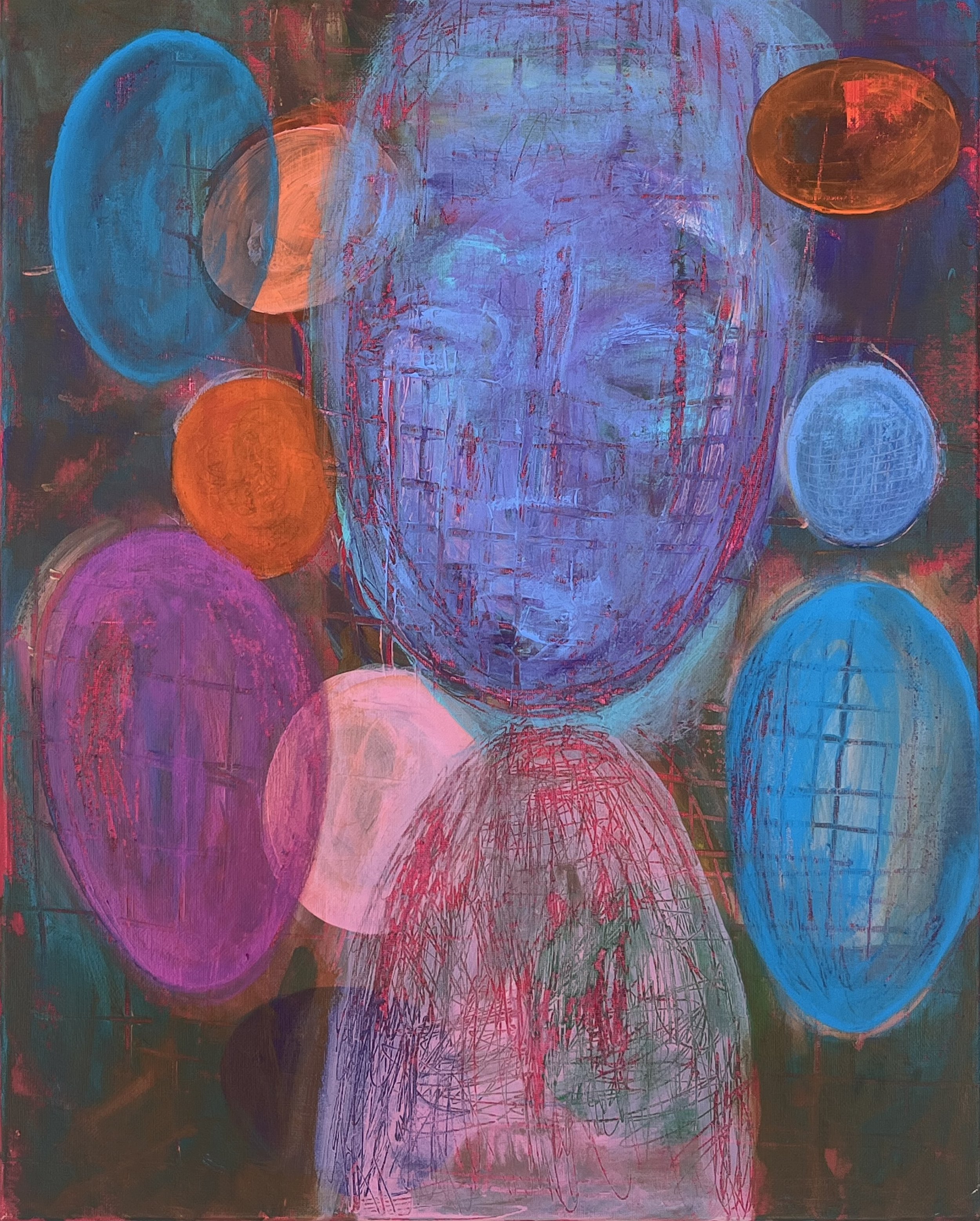 "BALANCE OF COMPASSION", ACRYLIC ON CANVAS, 16" X 20" 