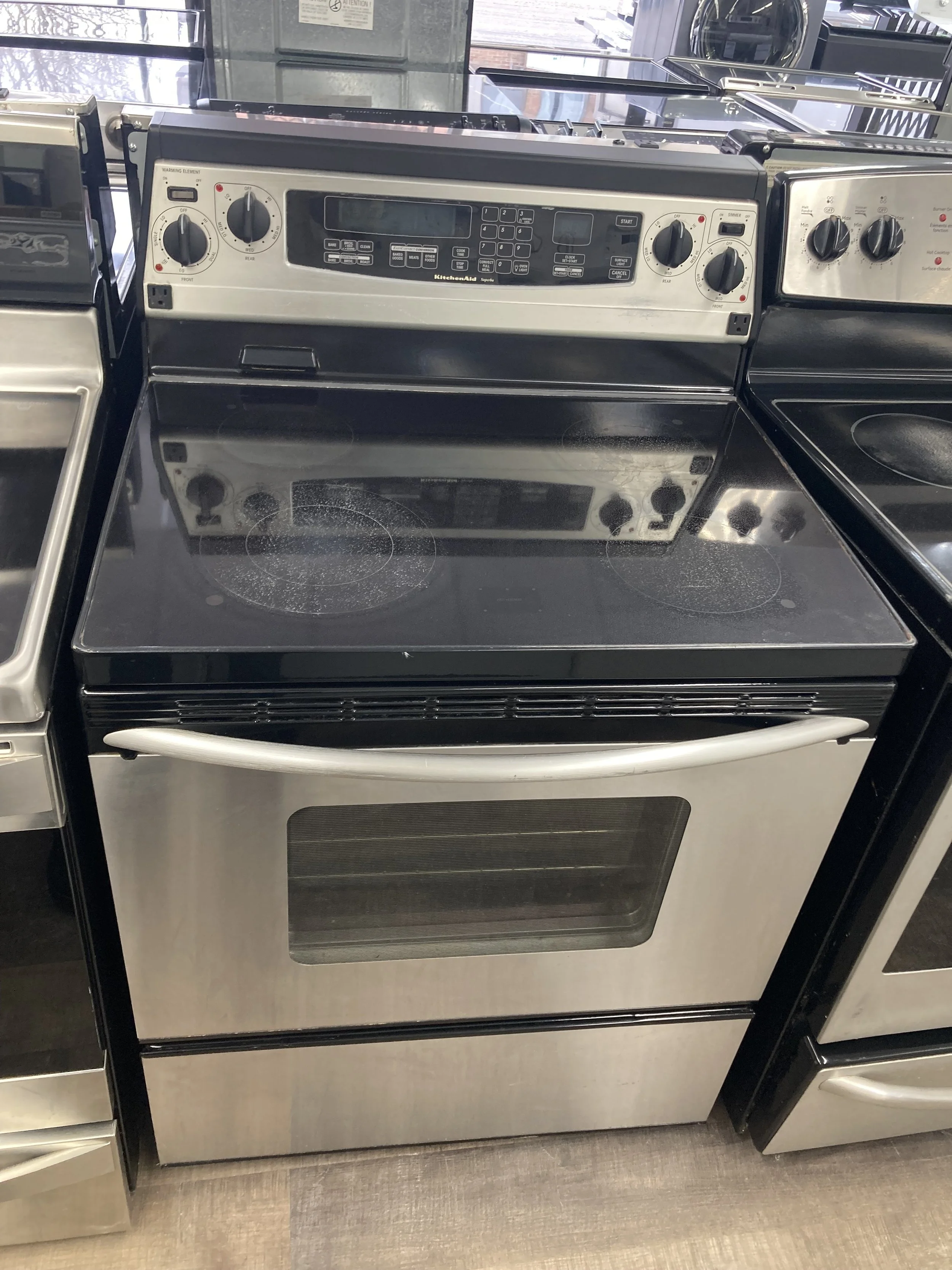 KITECHNAID CUISINIERE VITROCERAMIQUE STAINLESS