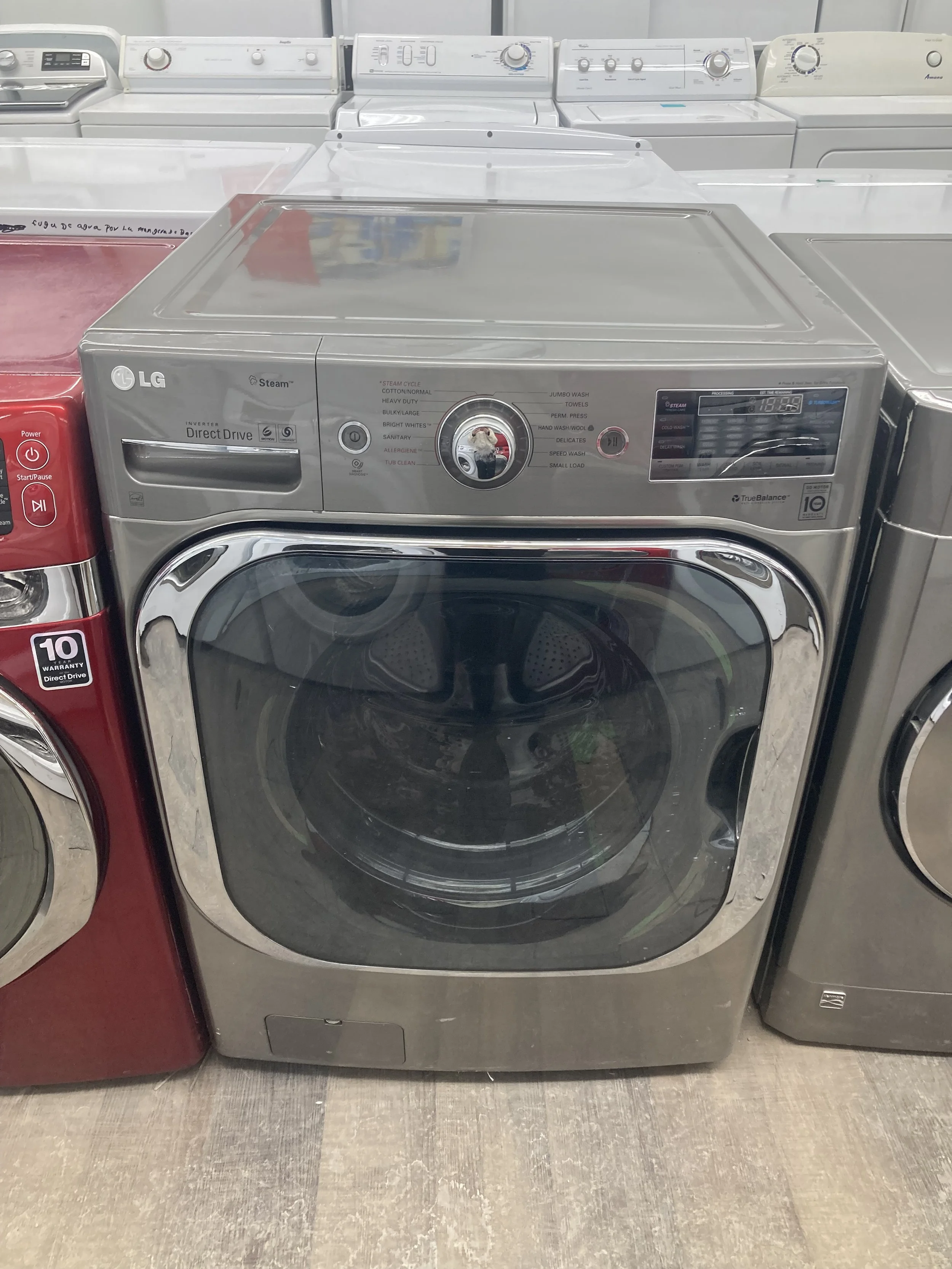 LG laveuse frontale stainless