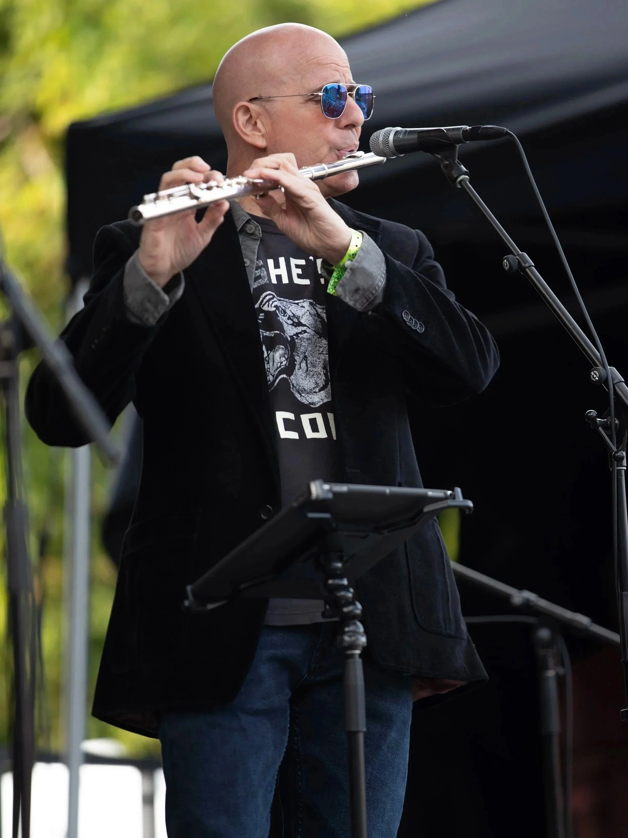 John Ragusa playing flute