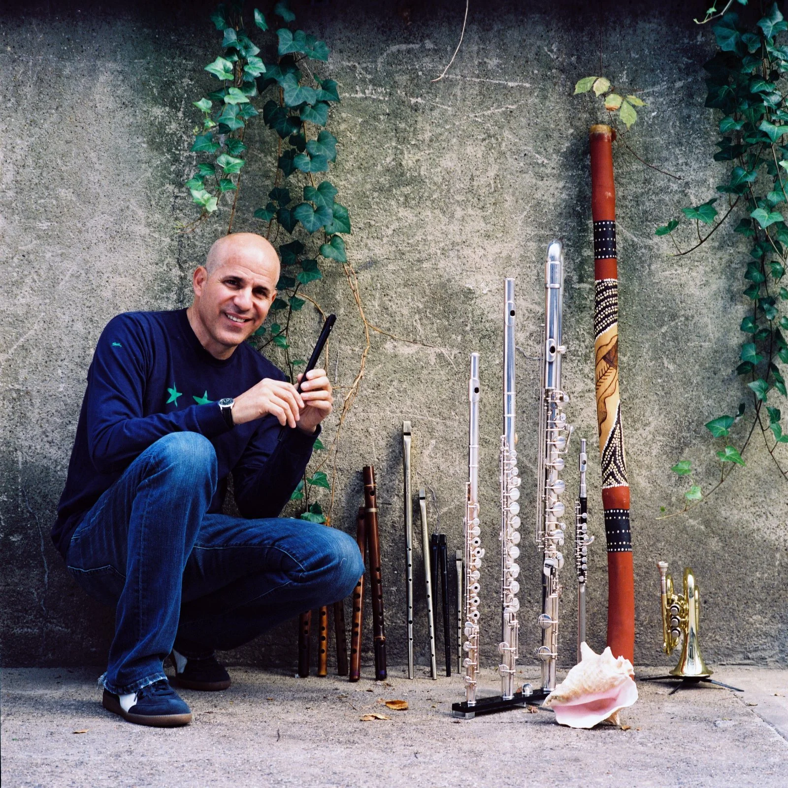 John Ragusa and his many instruments
