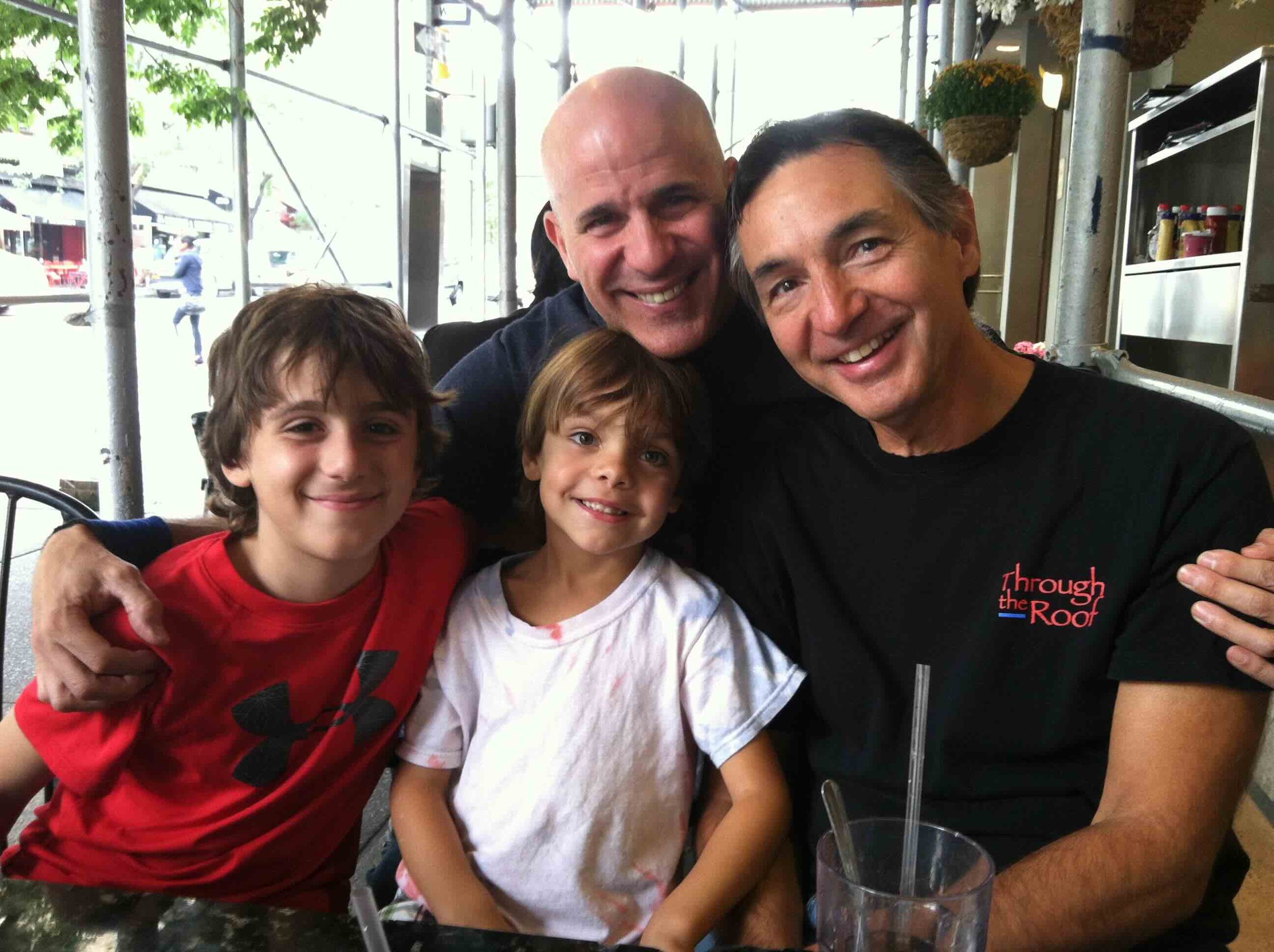 w/ piano soul-mate Rob Silvan and our boys. NYC