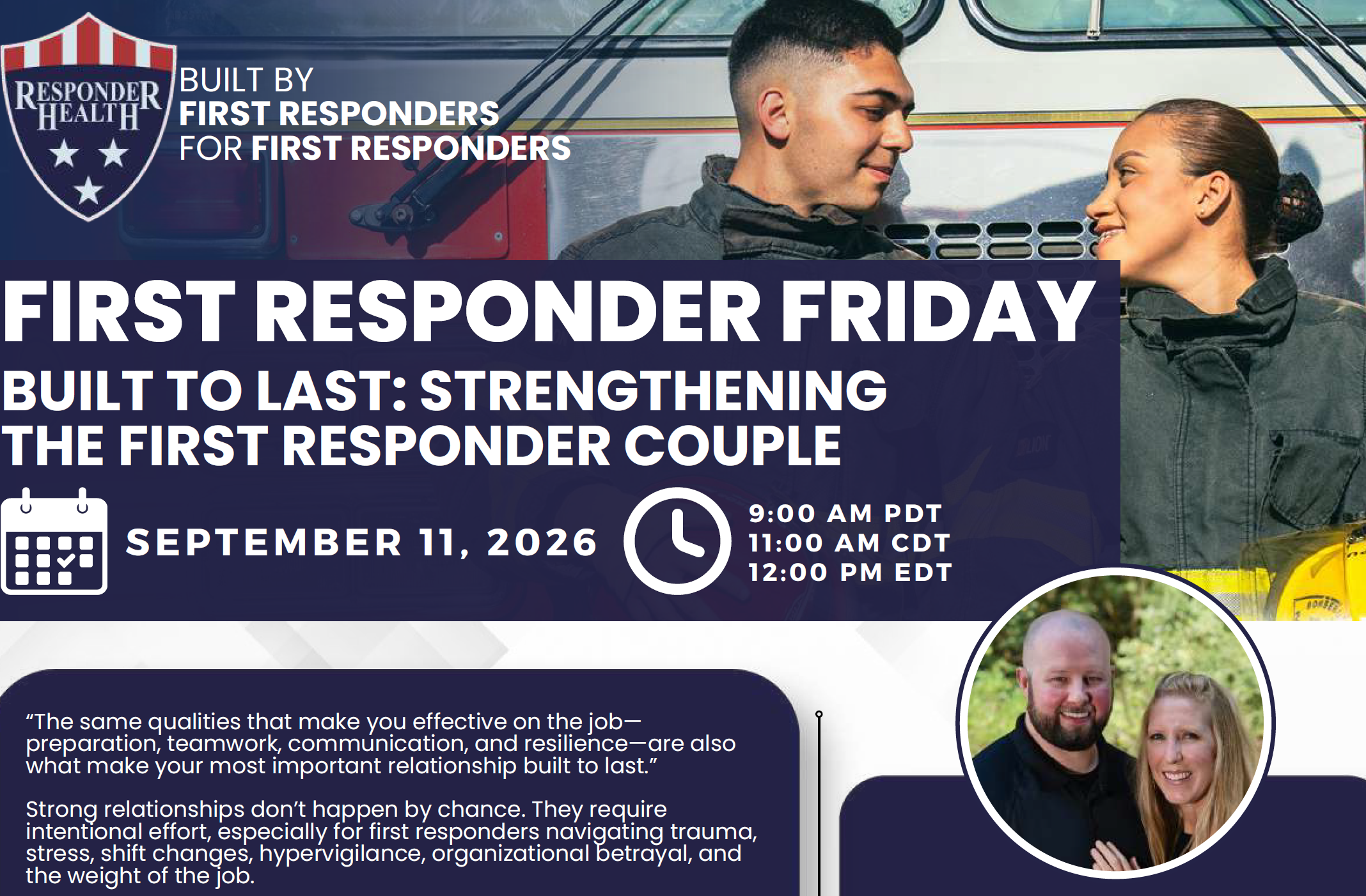 Responder Health Webinar for First Responder Couples