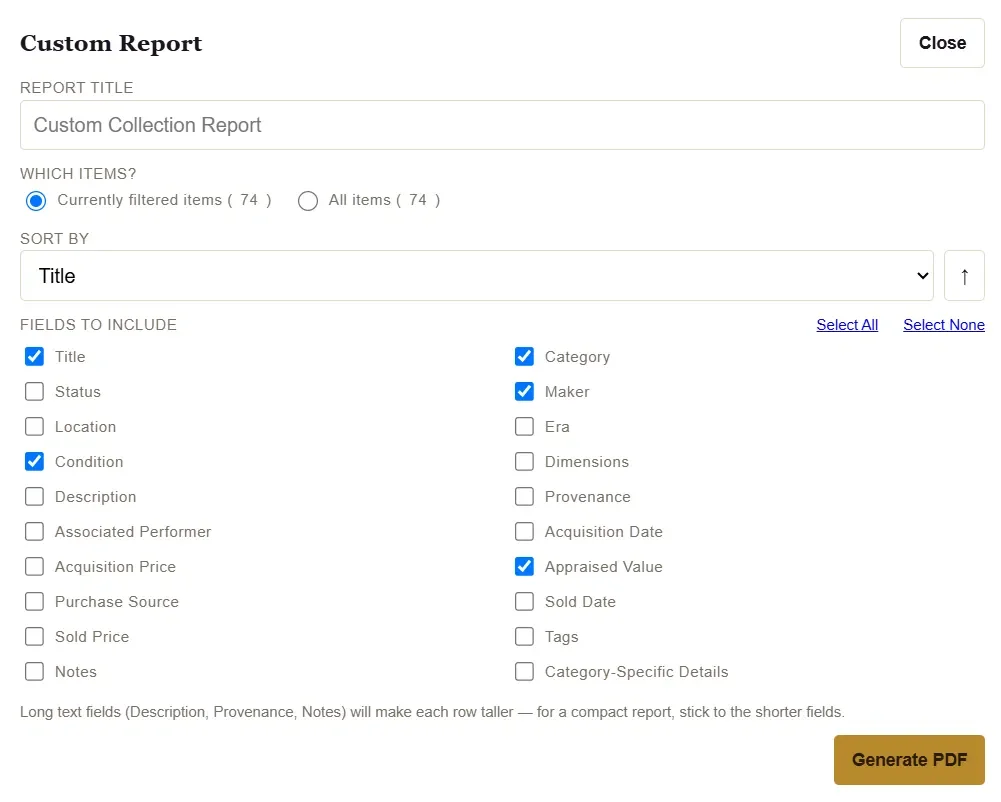 Create custom reports on almost every field within MagicVault. The possibilities are endless!