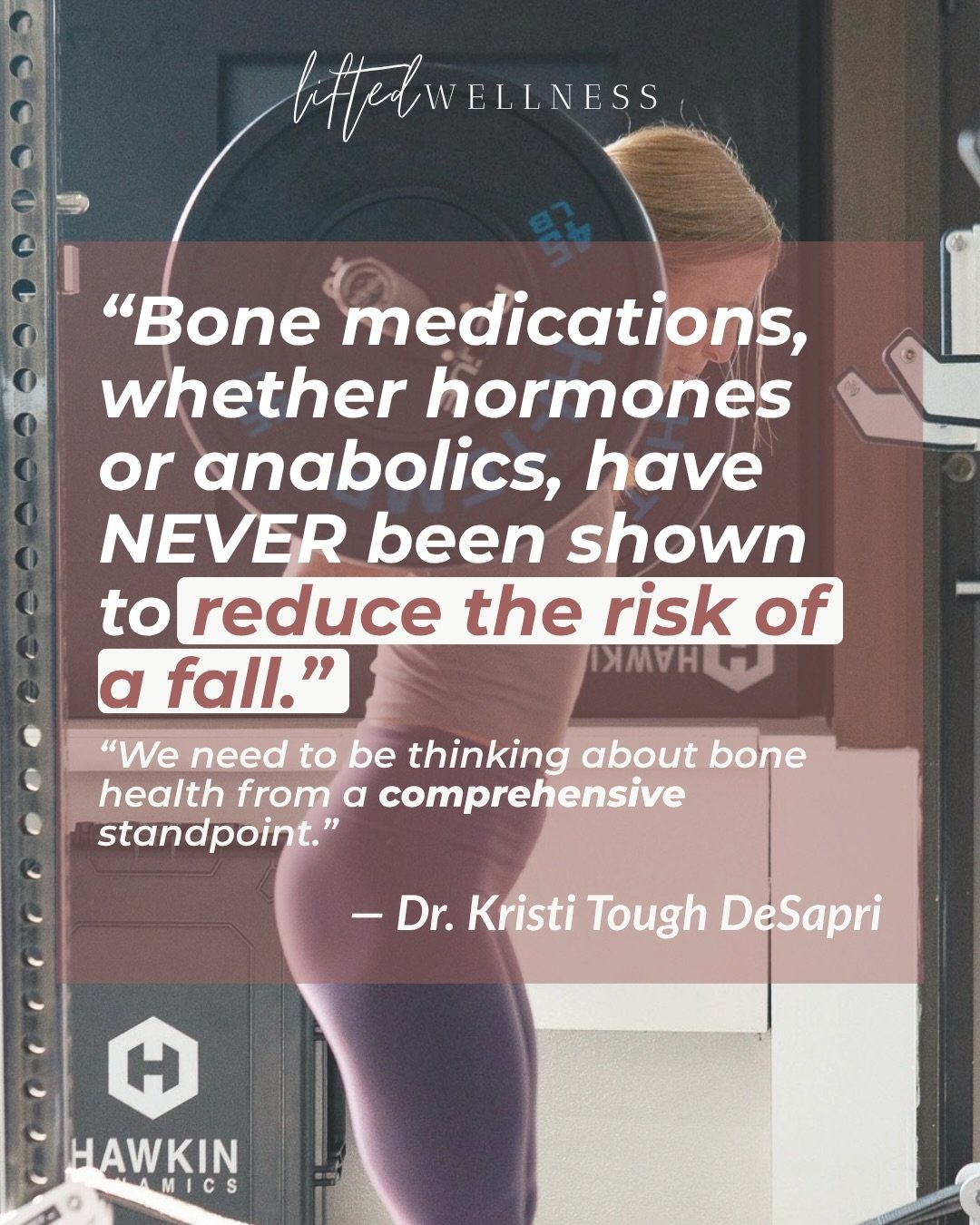 We&rsquo;ve been approaching osteoporosis too narrowly.

As Dr. Kristi Tough DeSapri pointed out day one of this years Women&rsquo;s Health and Menopause (WHAM) Conference, medications (including hormones) have not been shown to reduce fall risk, and