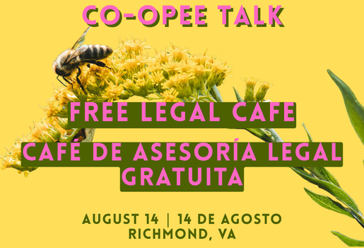Co-opee Talk Free Co-op Legal Cafe // Café Legal Gratuito de Cooperativas