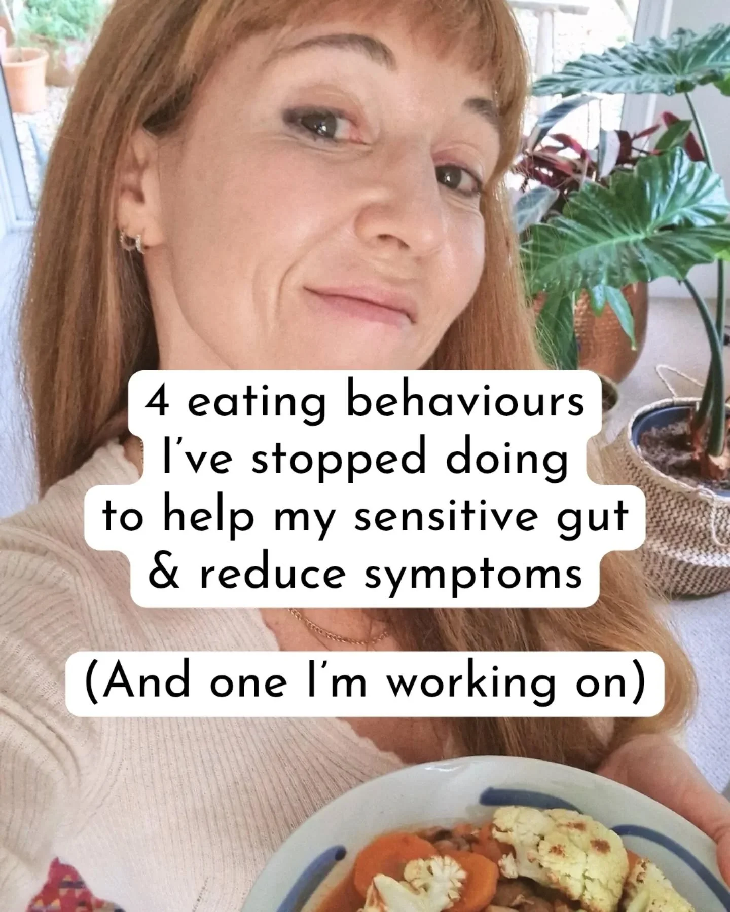 Nuance in the caption 👇

Dealing with gut issues like bloating, gas, reflux, slow digestion? Here are the top 4 eating behaviours that I&rsquo;ve stopped, to help my sensitive gut &amp; reduce symptoms &ndash; and one that I&rsquo;m still working on