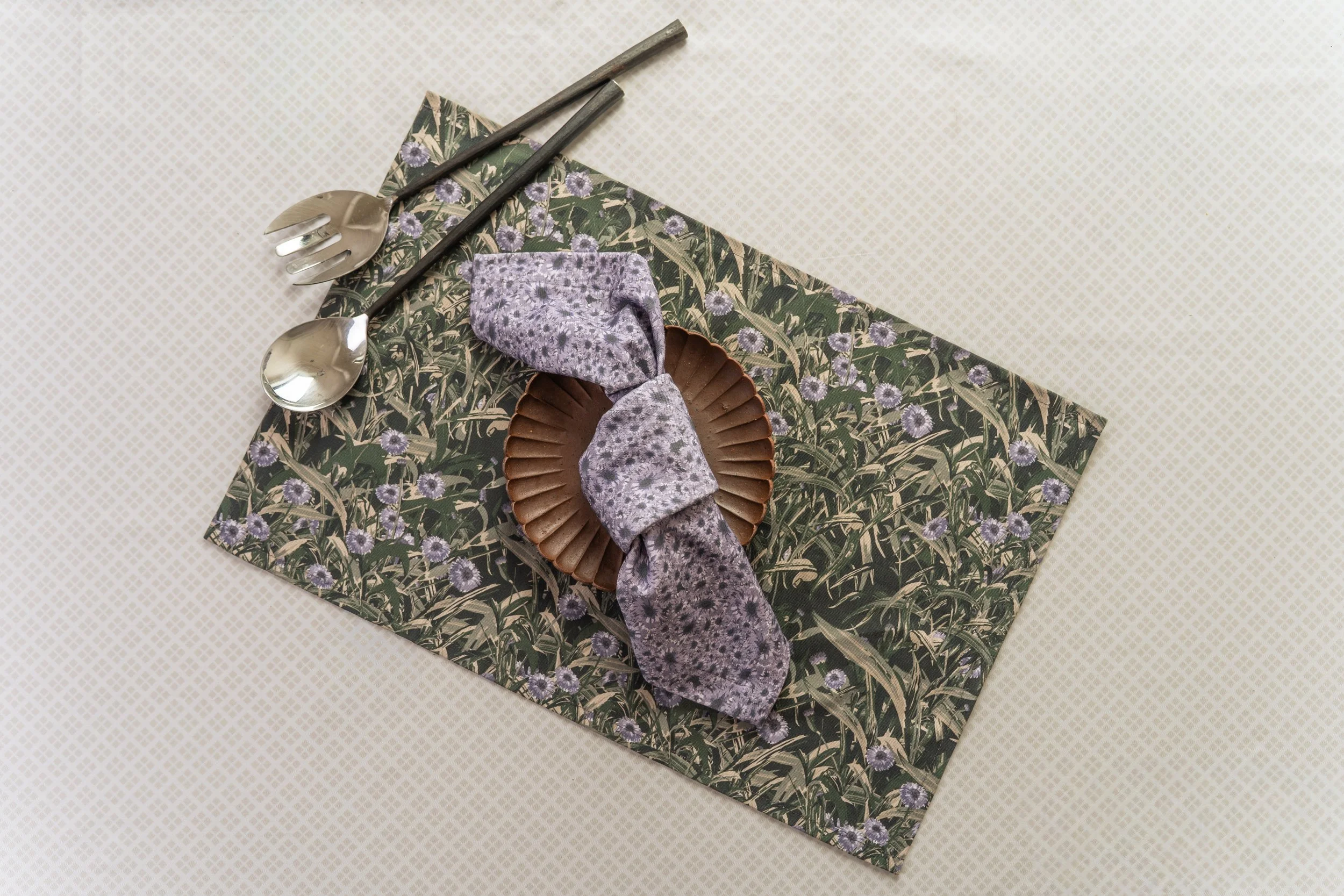 Sage Bachelor Button Placemat