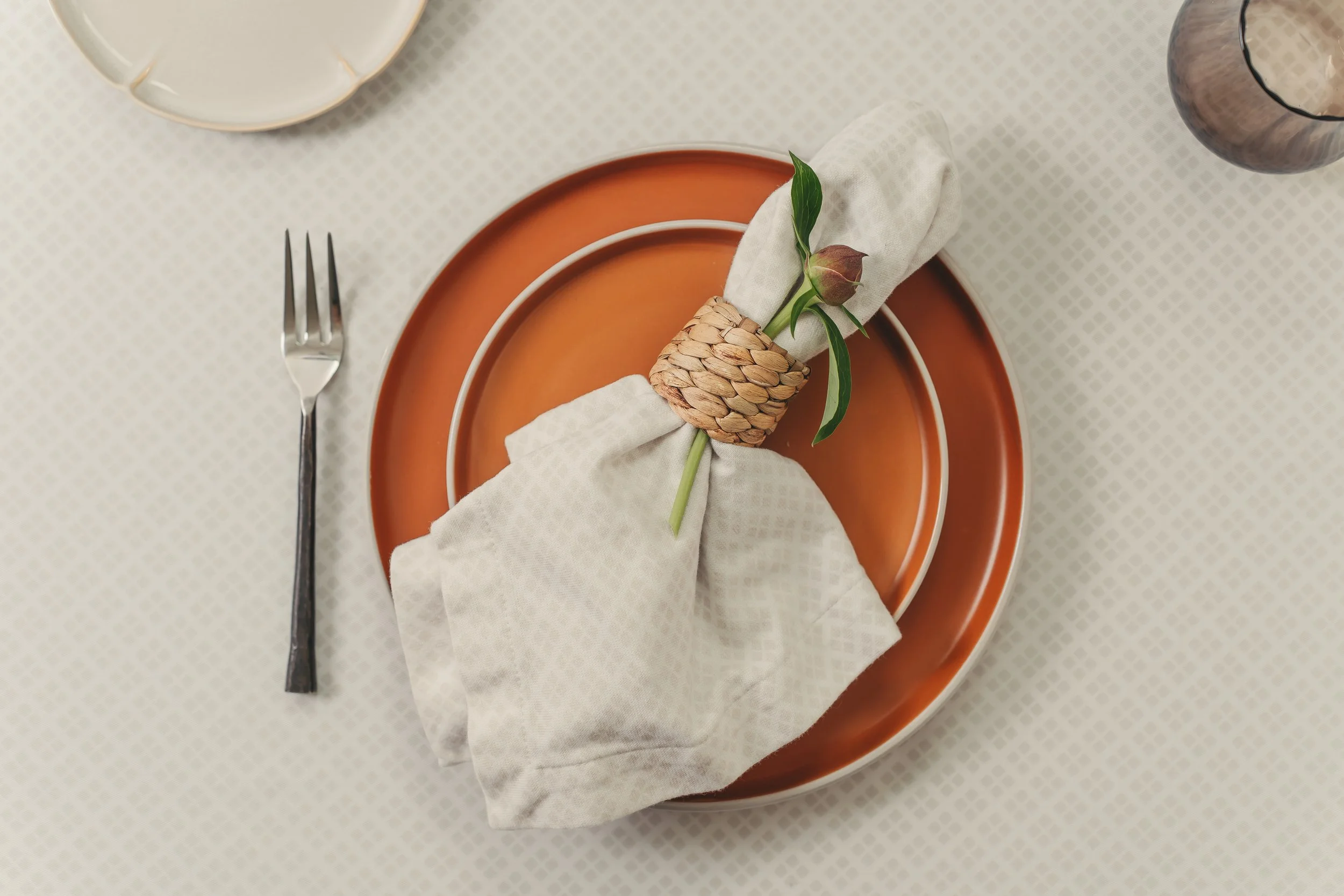 Cream Garden Trellis Napkin