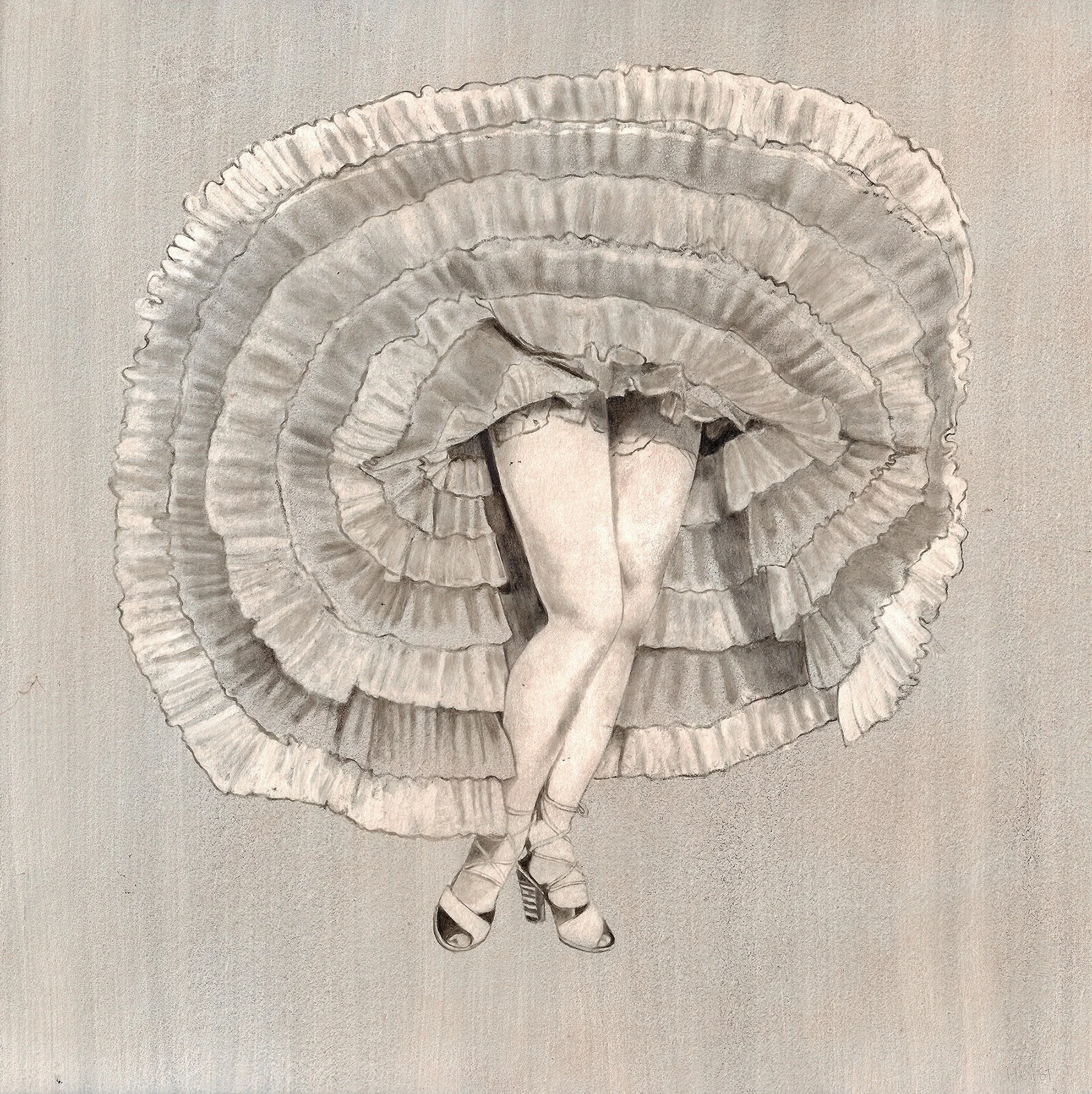 SOLD / Can Can / Sun Dec 7th / 12 x 12"