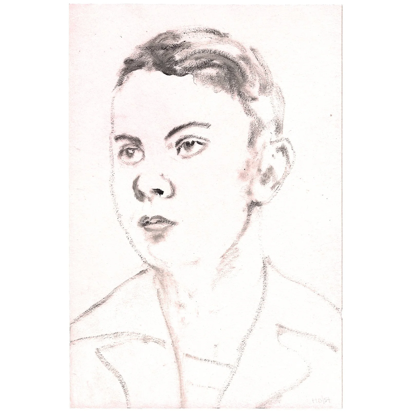 SOLD / Boy Head / Fri Dec 19th / 6.25 x 4.25” 