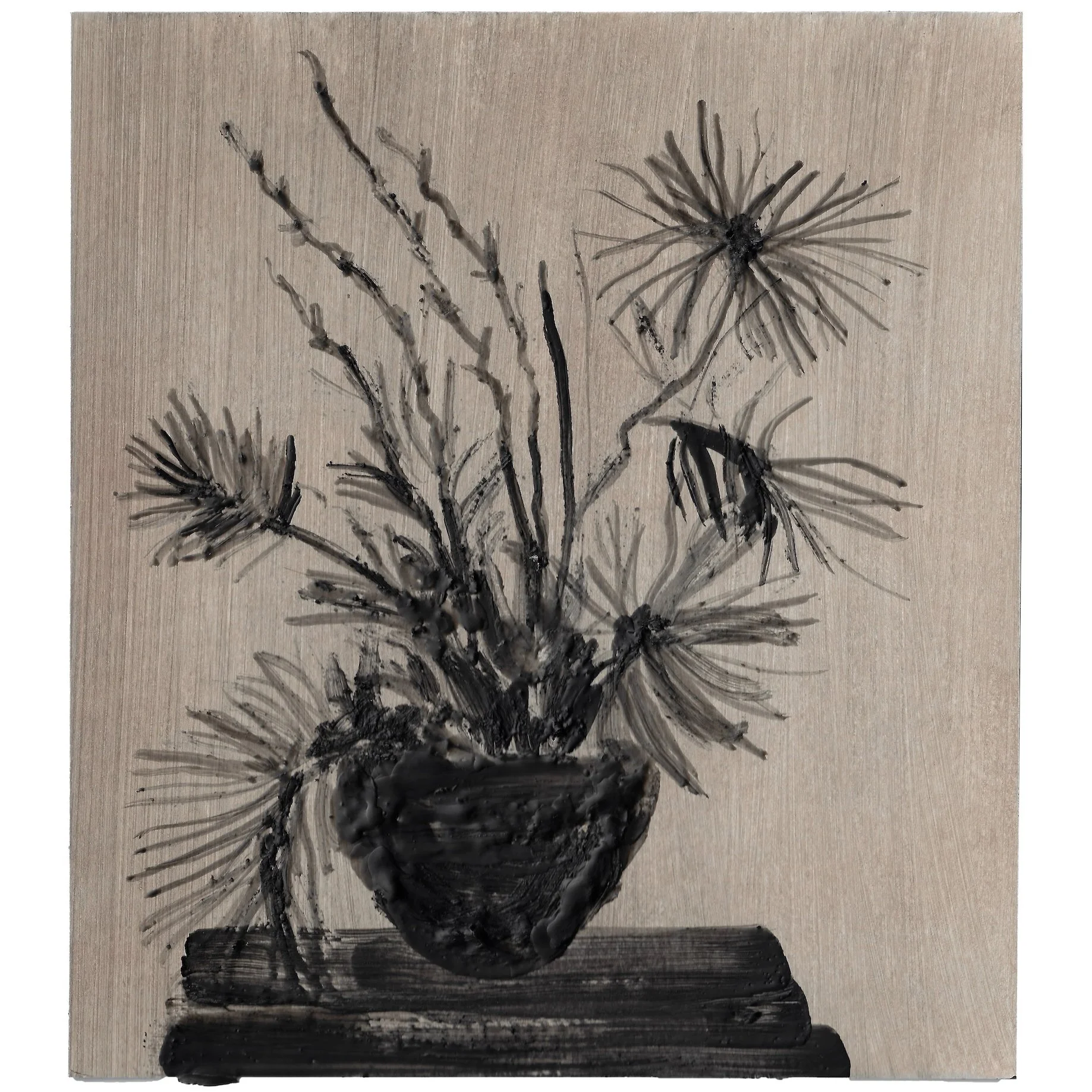 AVAILABLE / Pine and Pussywillow / Wed Dec 10th / 9 x 8" / $425 unframed